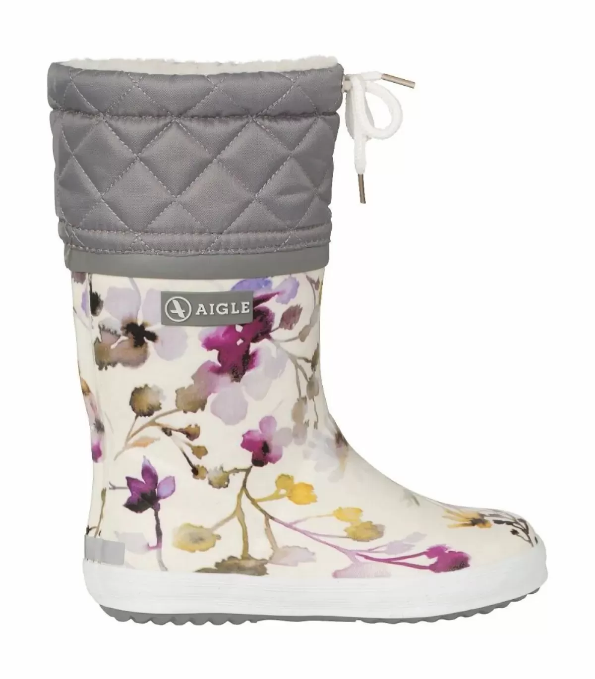 Hot Aigle Thermo Rubber Boots Off White Giboulee Wildflower Kinder Gummistiefel