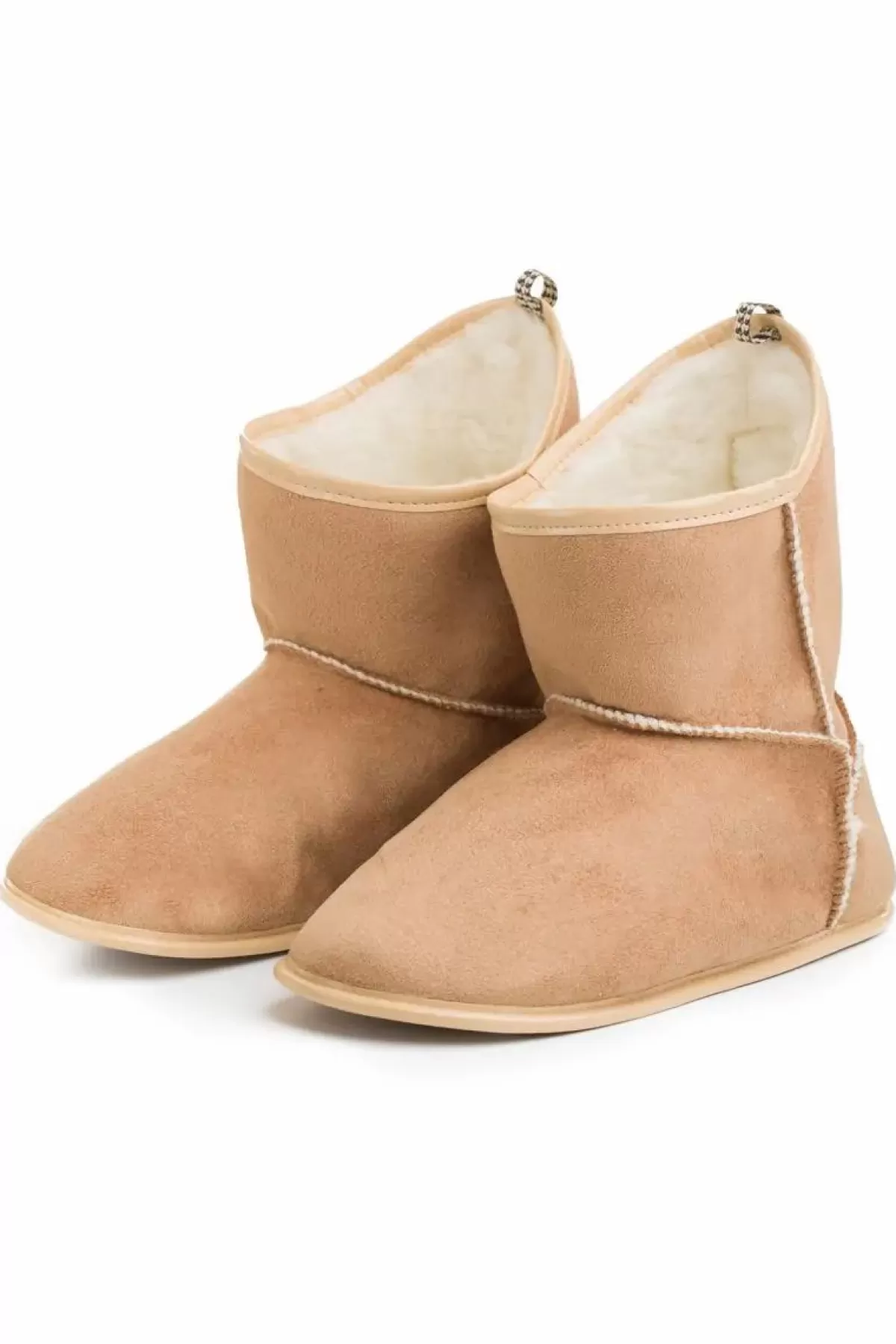 Danefæ Hausschuhe>Alwero Booties Ozy Velour Light Brown