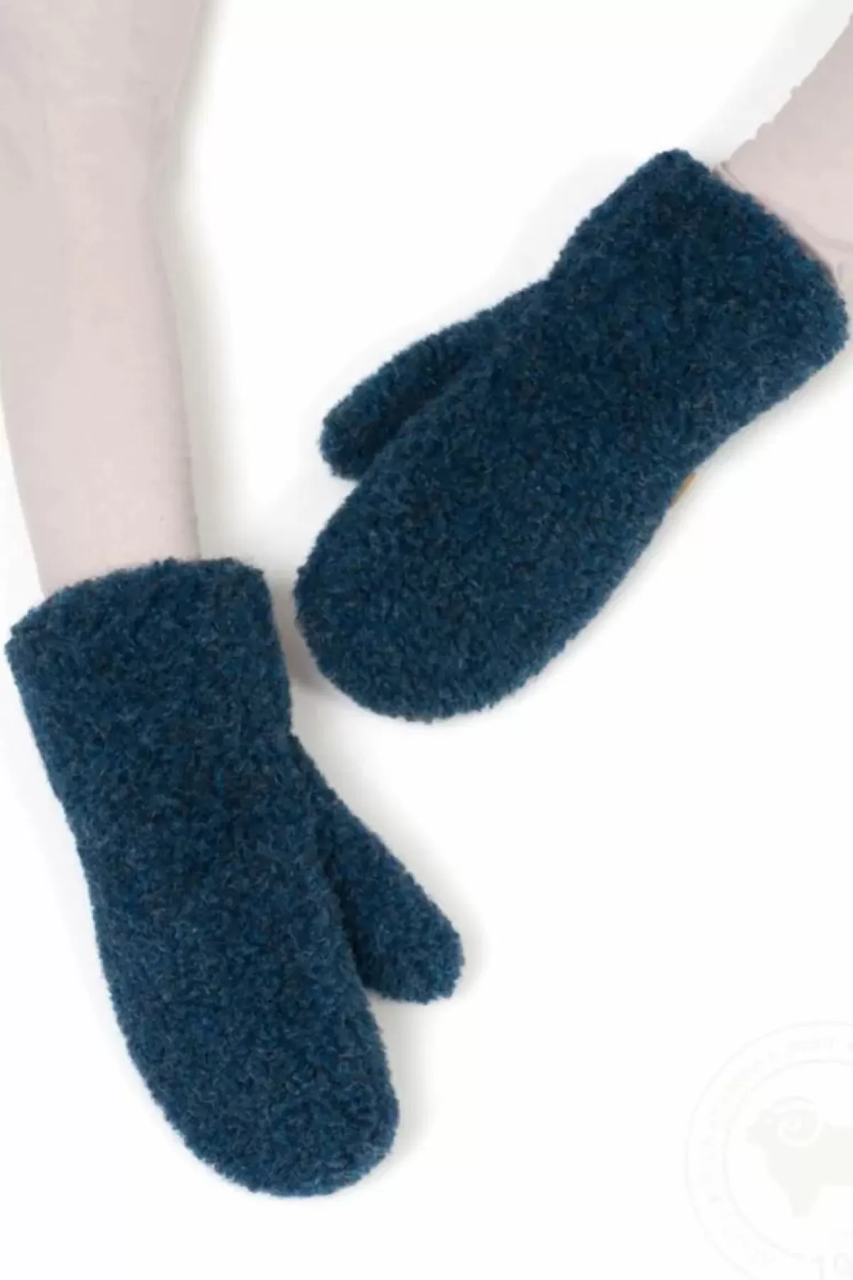 Danefæ Handschuhe>Alwero Wool Mittens Gully Dark Blue