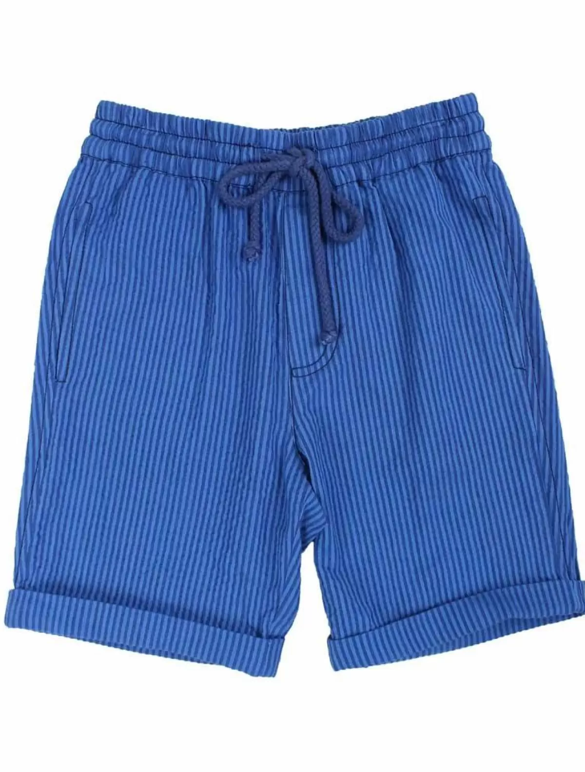 Hot Danalfred Searsucker Shorts Deep Marine/Klein Blue Kinder Shorts