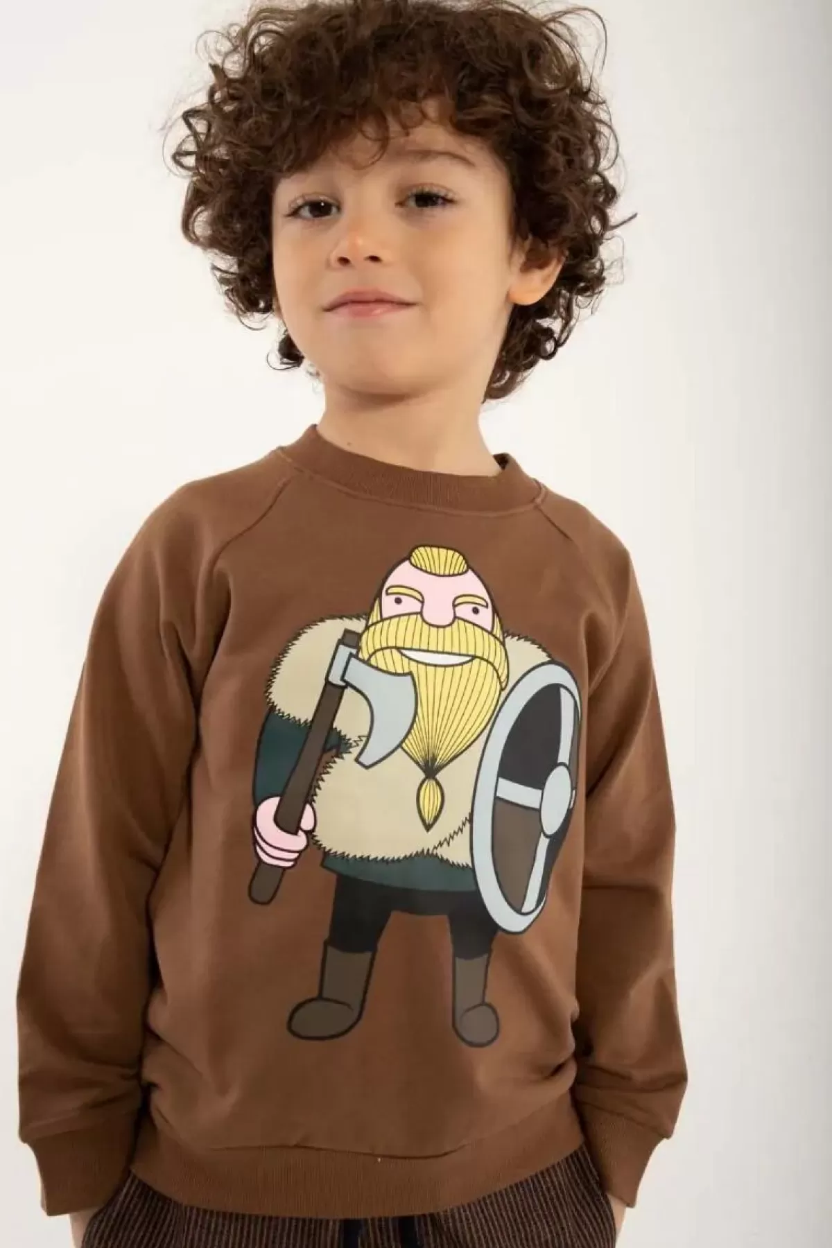 Best Danamerika Sweat Brown Beige Harald Din Ven Kinder Sweatshirts