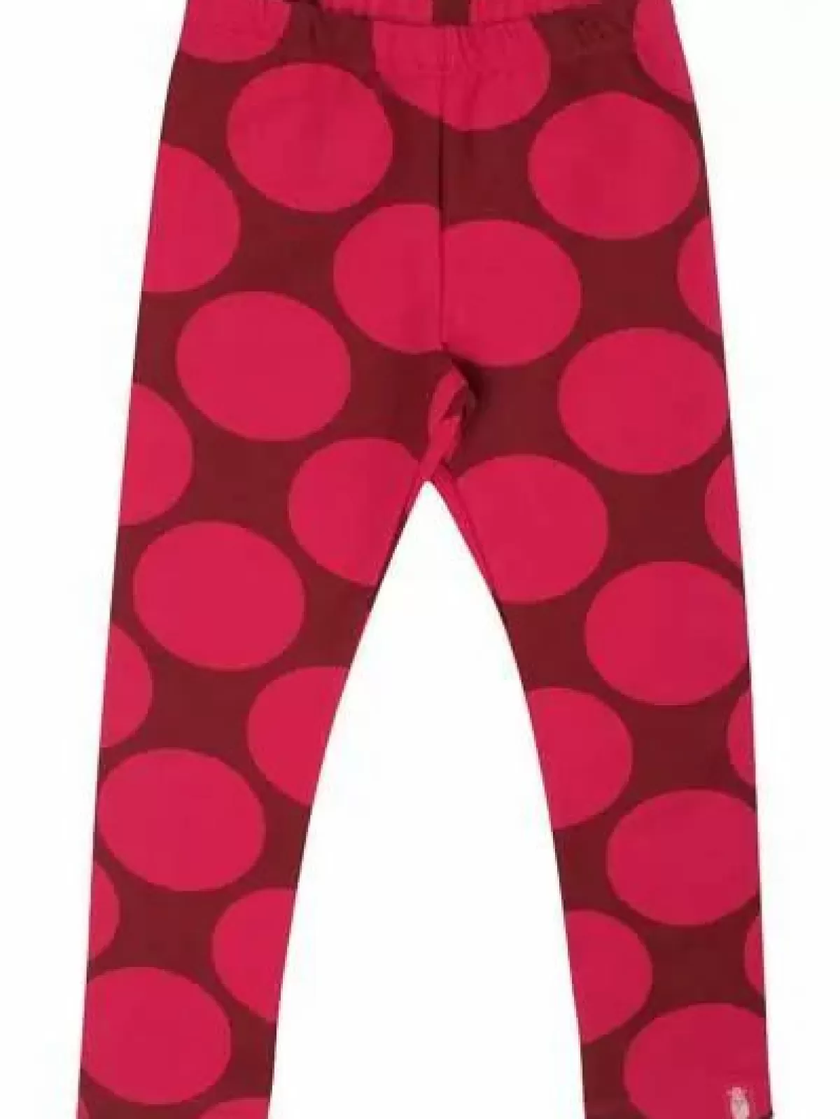 Outlet Danandrea Warm Leggings Rust Red/Love Pink Mega Dots Baby Baby Leggings