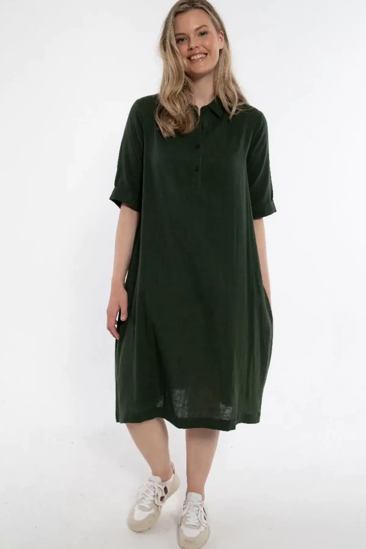 Danefæ Kleider>Danane Cloth Dress Dk Army