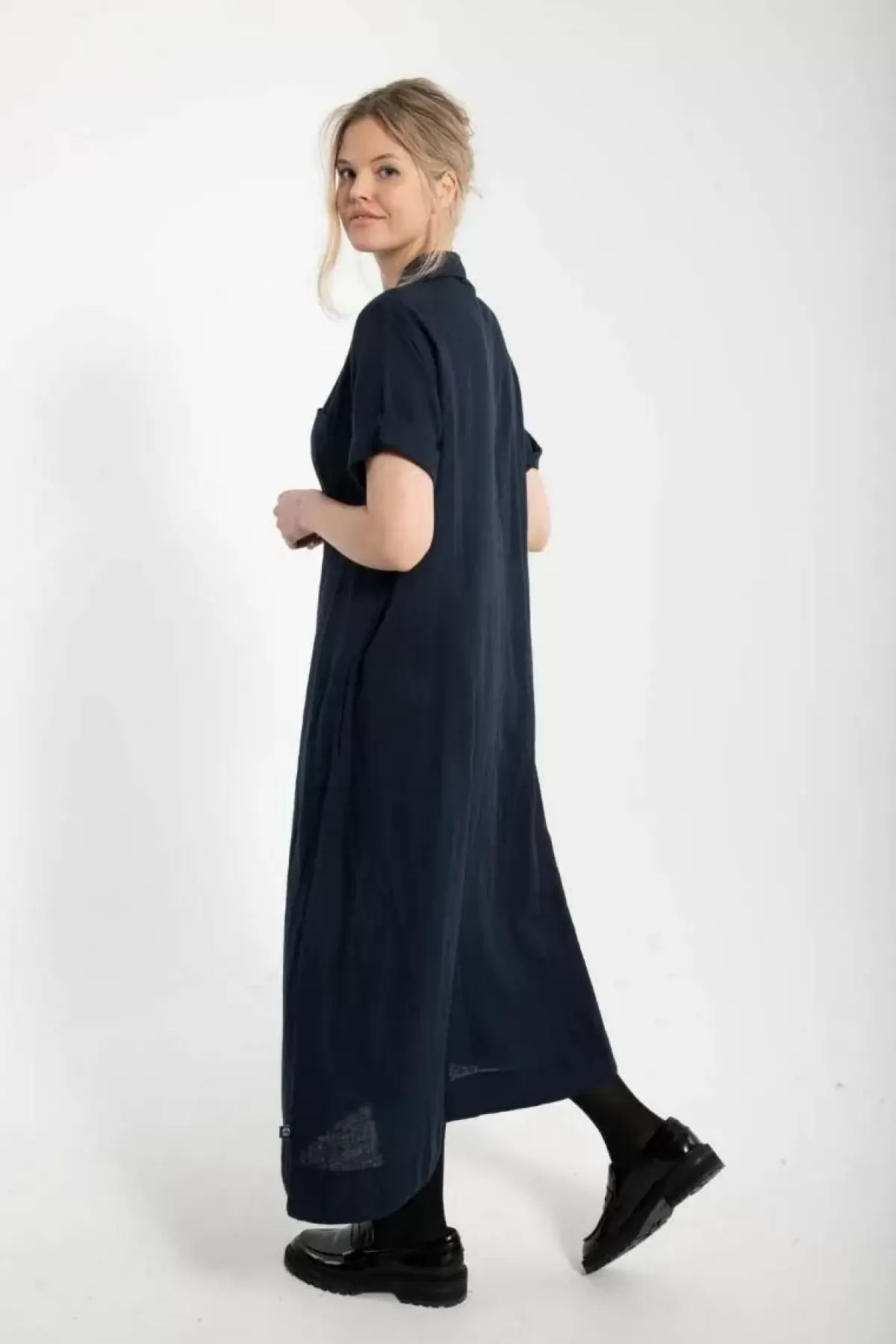 Danefæ Kleider>Danapril Ss Dress Dk Navy