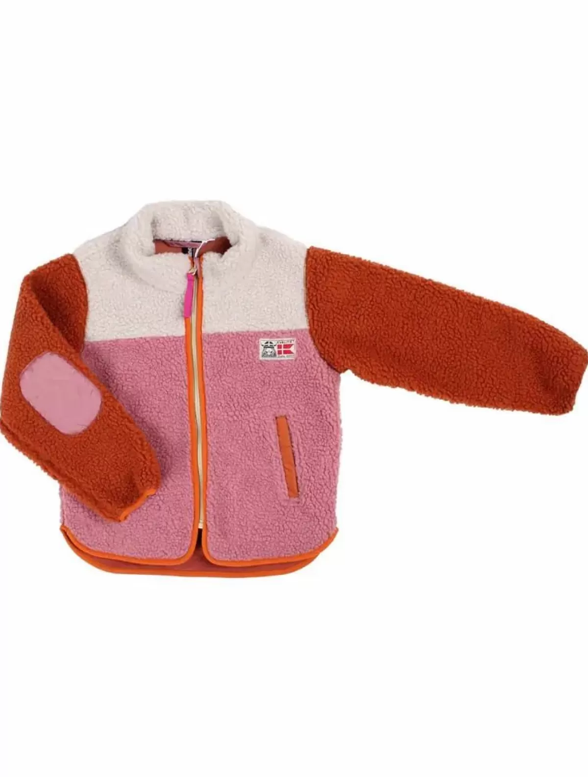 Cheap Danebaever Fleece Jacket Rust/Lt Beige/Old Rose Kinder Fleece