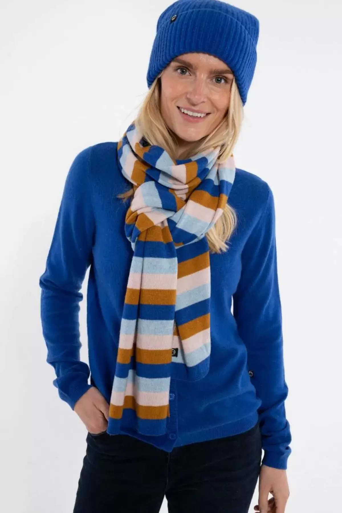 Danefæ Schals>Danebundle-Up Merino Scarf Gentle Stripe