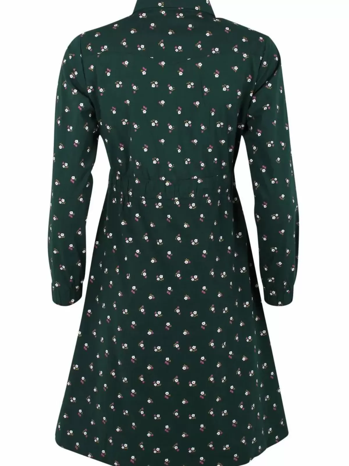 Danefæ Kleider>Daneditte Poplin Dress Deep Forest Miniflower