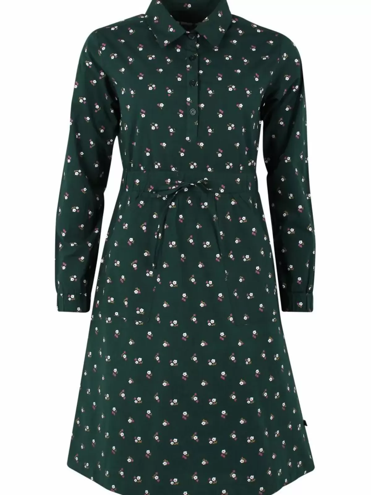 Danefæ Kleider>Daneditte Poplin Dress Deep Forest Miniflower