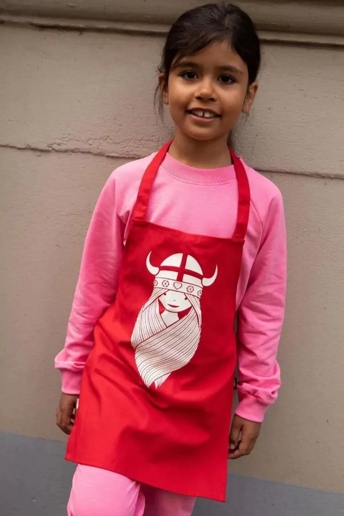 Danefæ Textilien Für Kinder> Apron - Kids Dark Red Freja