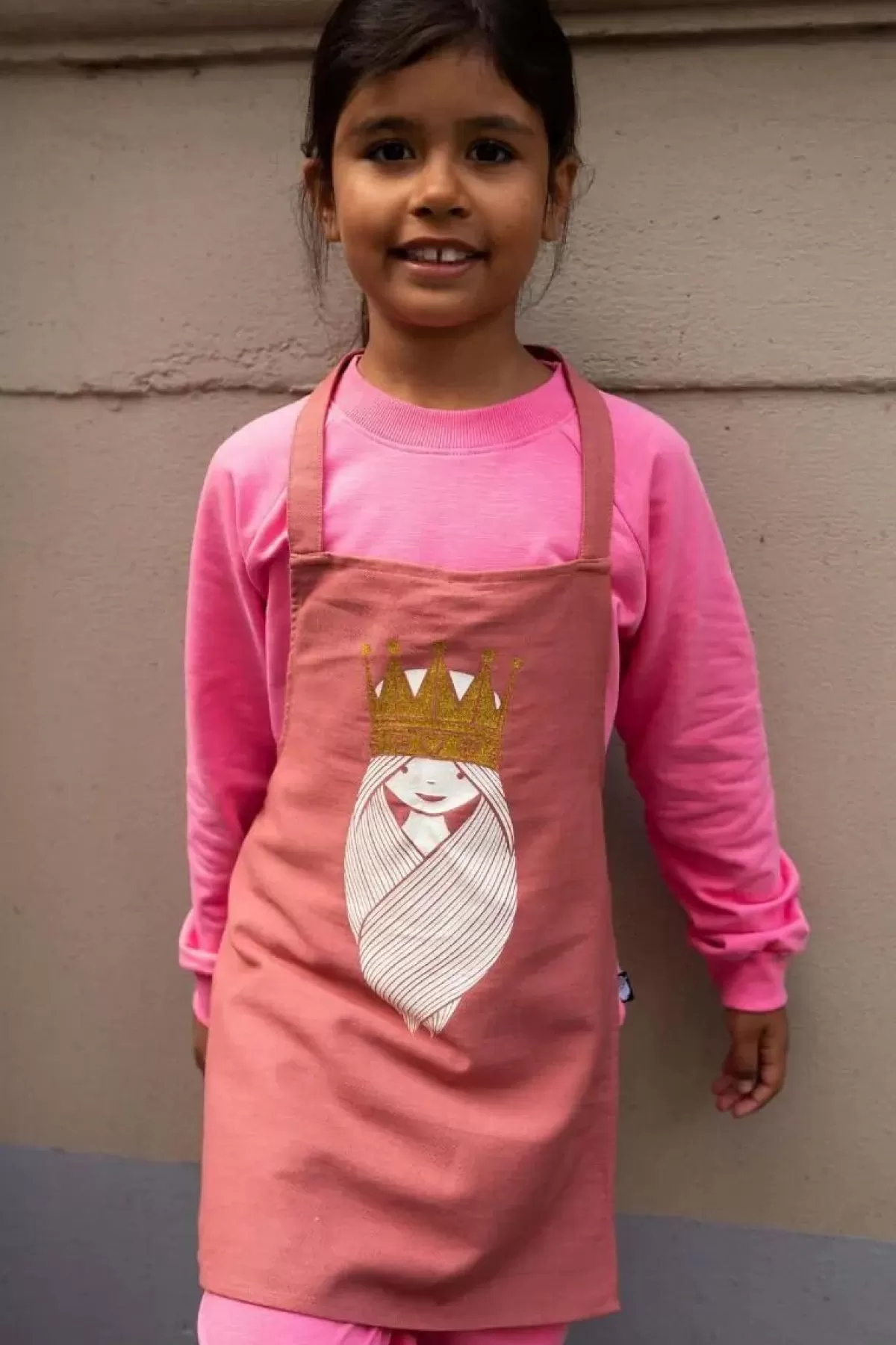 Danefæ Textilien Für Kinder> Apron - Kids Old Rose Prinsesse