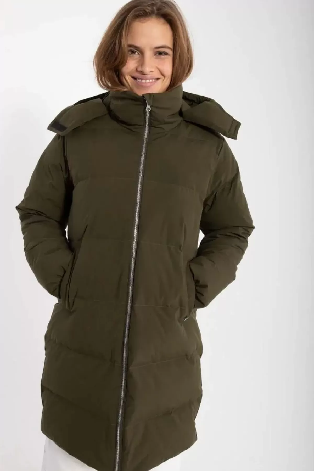 Danefæ Winterjacken>Daneget Down Winter Coat Warm Khaki