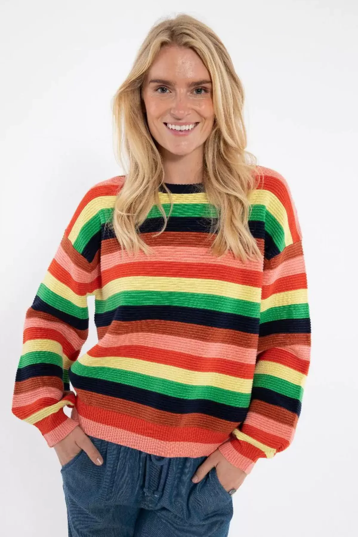 Danefæ Strickwaren>Danegold 3D Crotchet Knit Sweater Multicolor 2
