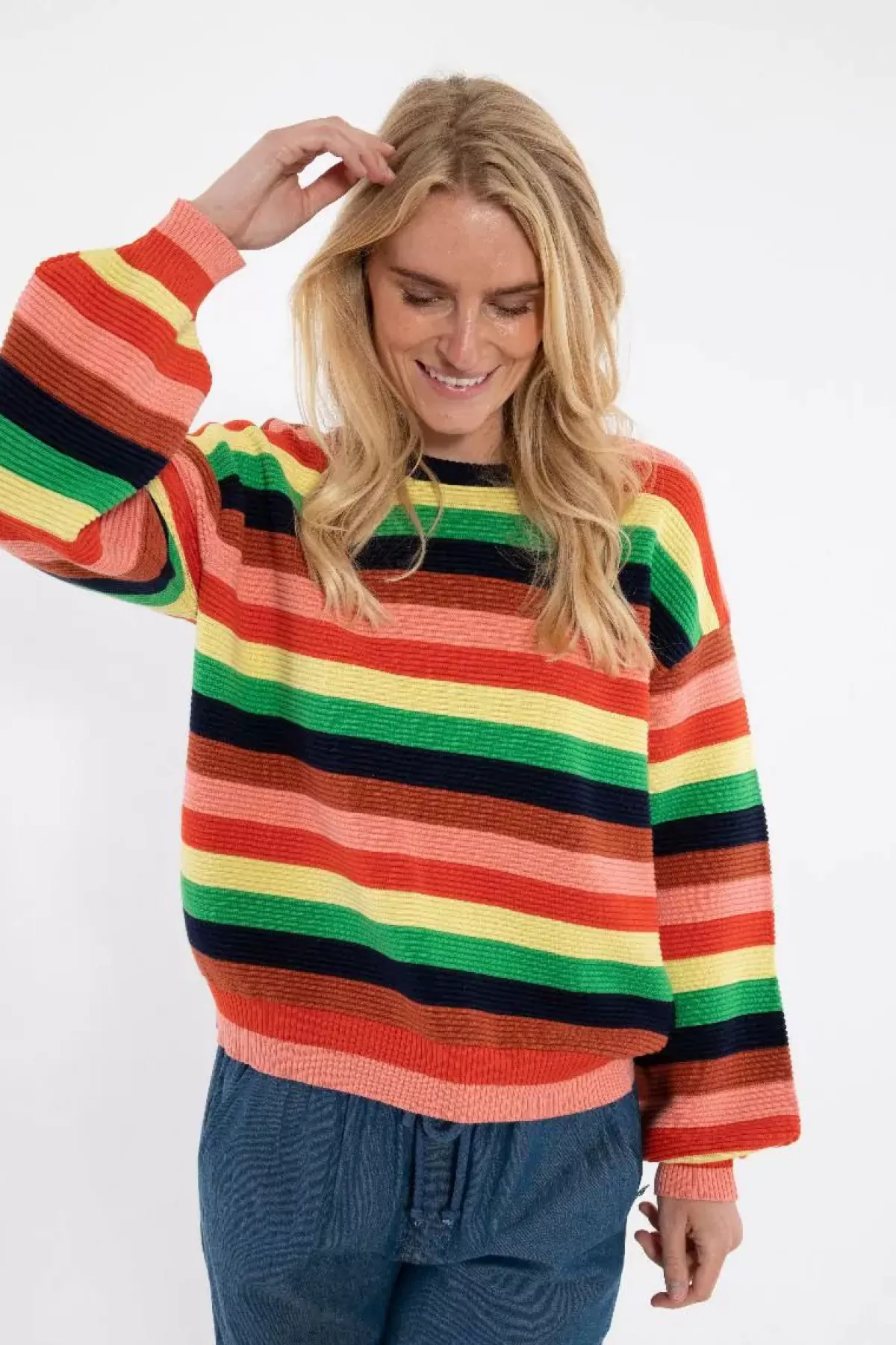 Danefæ Strickwaren>Danegold 3D Crotchet Knit Sweater Multicolor 2