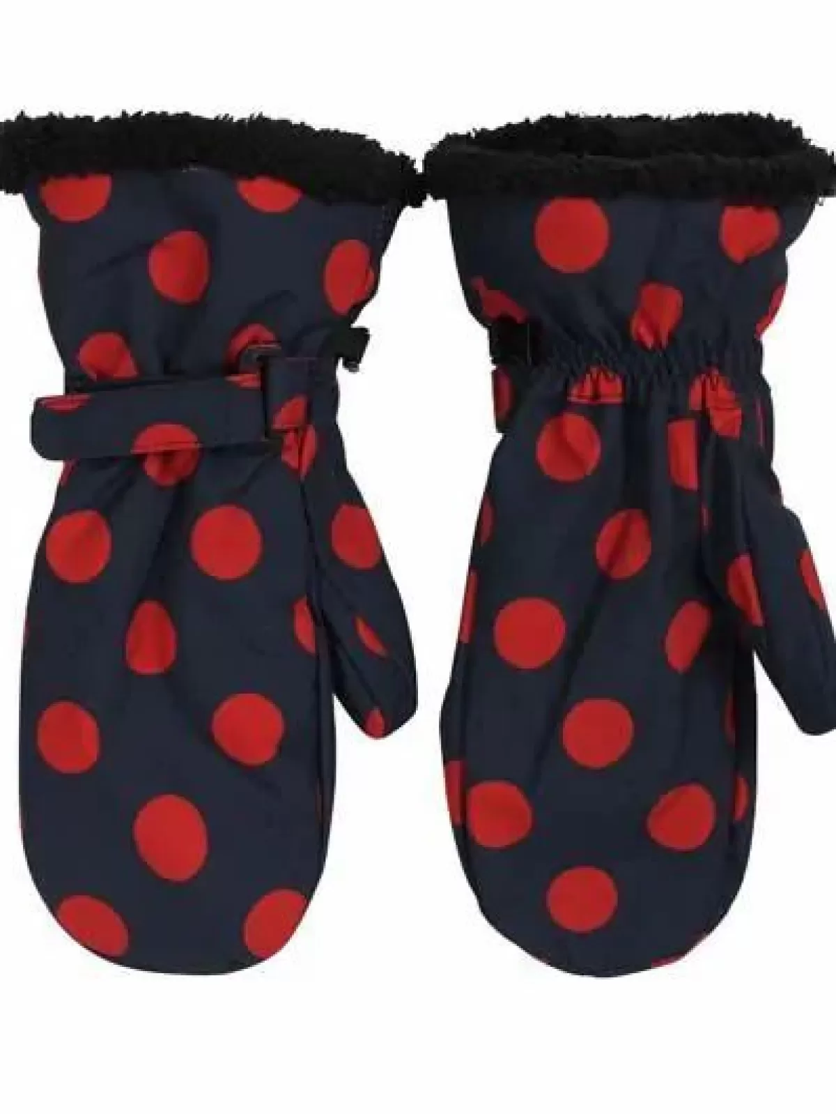 Danefæ Handschuhe>Danehandy Mittens Dark Navy/Dark Rust Dots