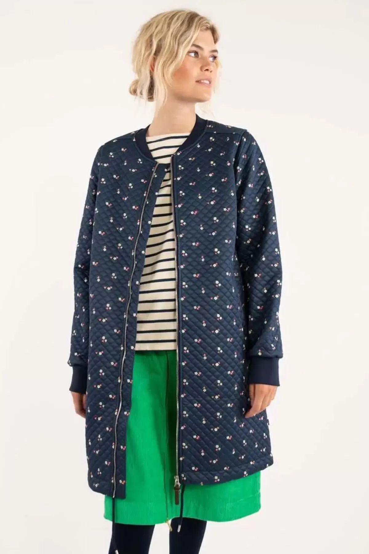 Danefæ Thermokleidung>Danehella Thermo Coat Navy Mini Flower