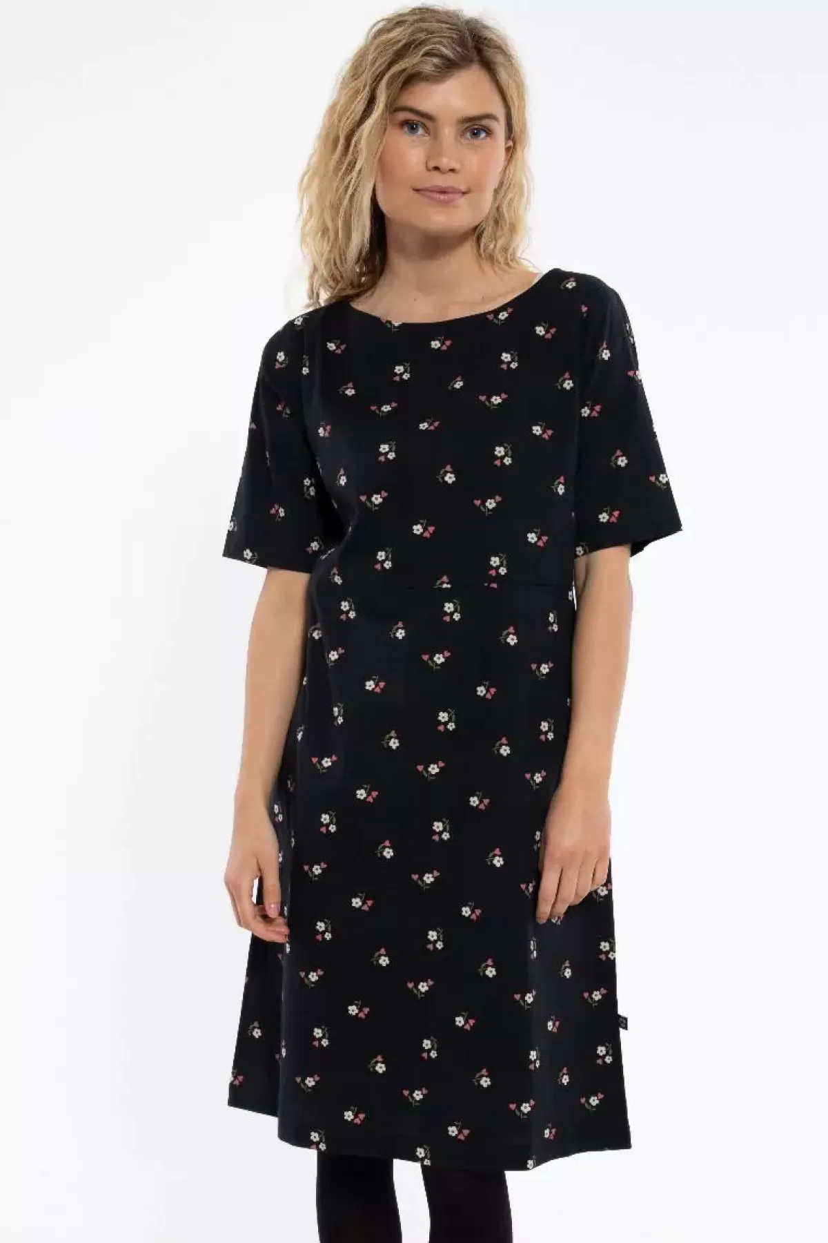 Danefæ Kleider>Danehyacinth Dress Black Miniflower