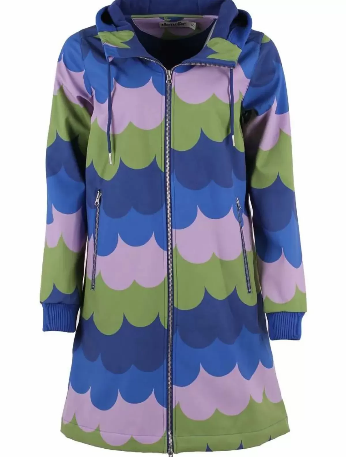 Danefæ Softshell-Jacken>Danejane Softshell Olive/Soft Viola Puffy Clouds