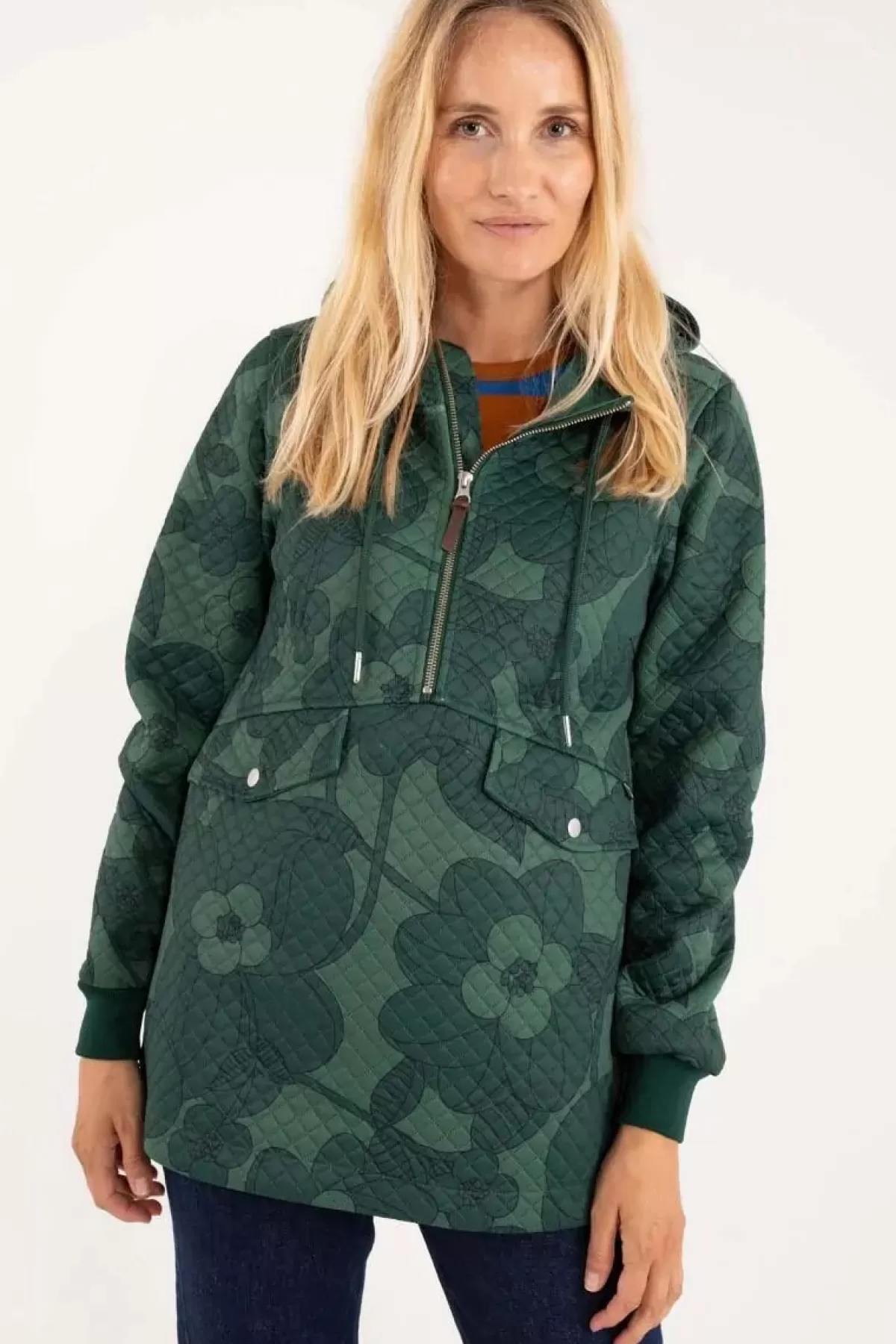 Danefæ Thermokleidung>Danejohanne Thermo Anorak Dark Khaki/Rover Khaki Boom Bloom