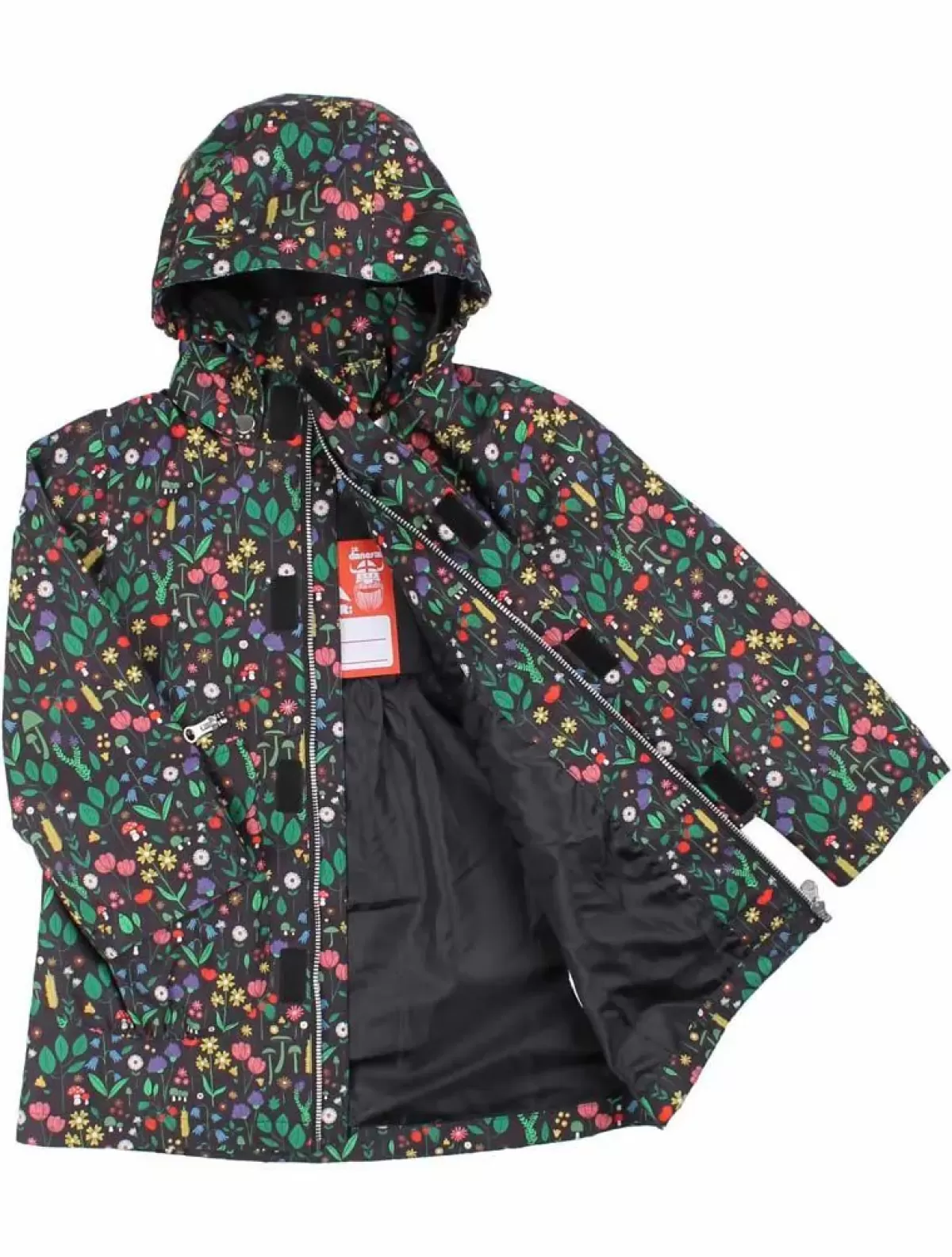 Store Danekirstine Midseason Jacket Black Botanical Kinder Übergangsjacken