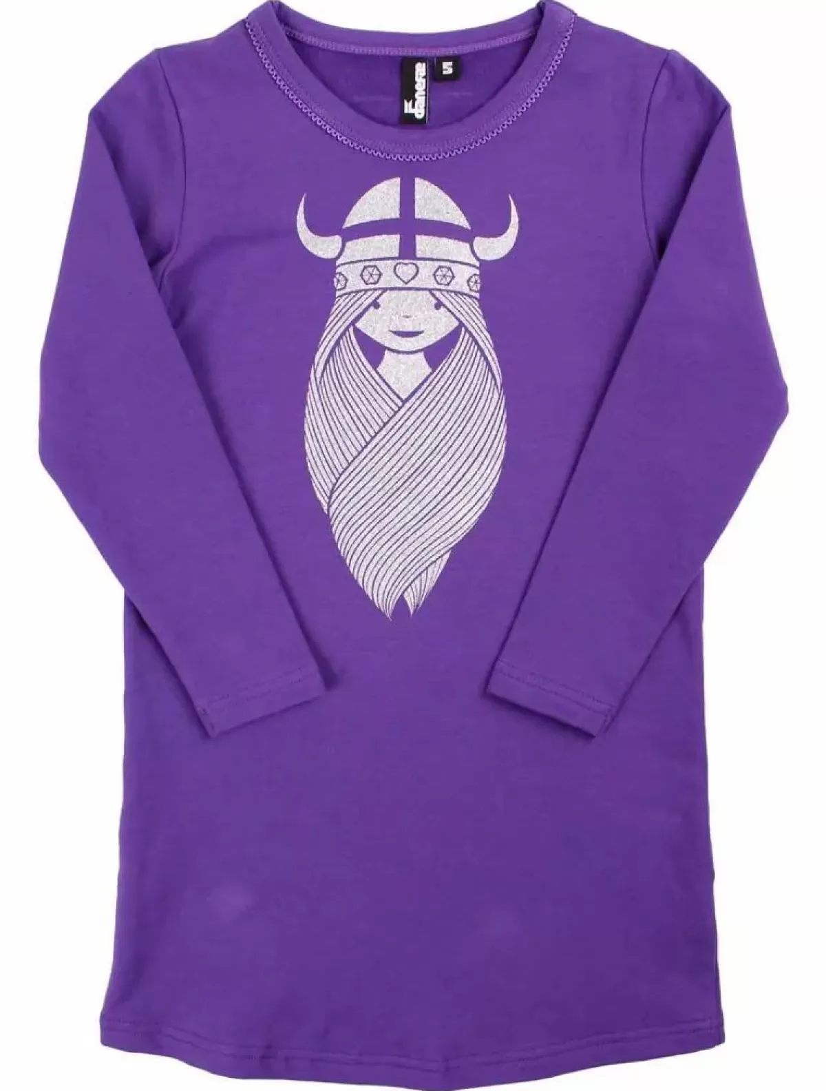 Discount Danekvik Sweater Dress Purple Glitter Freja Kinder Kleider