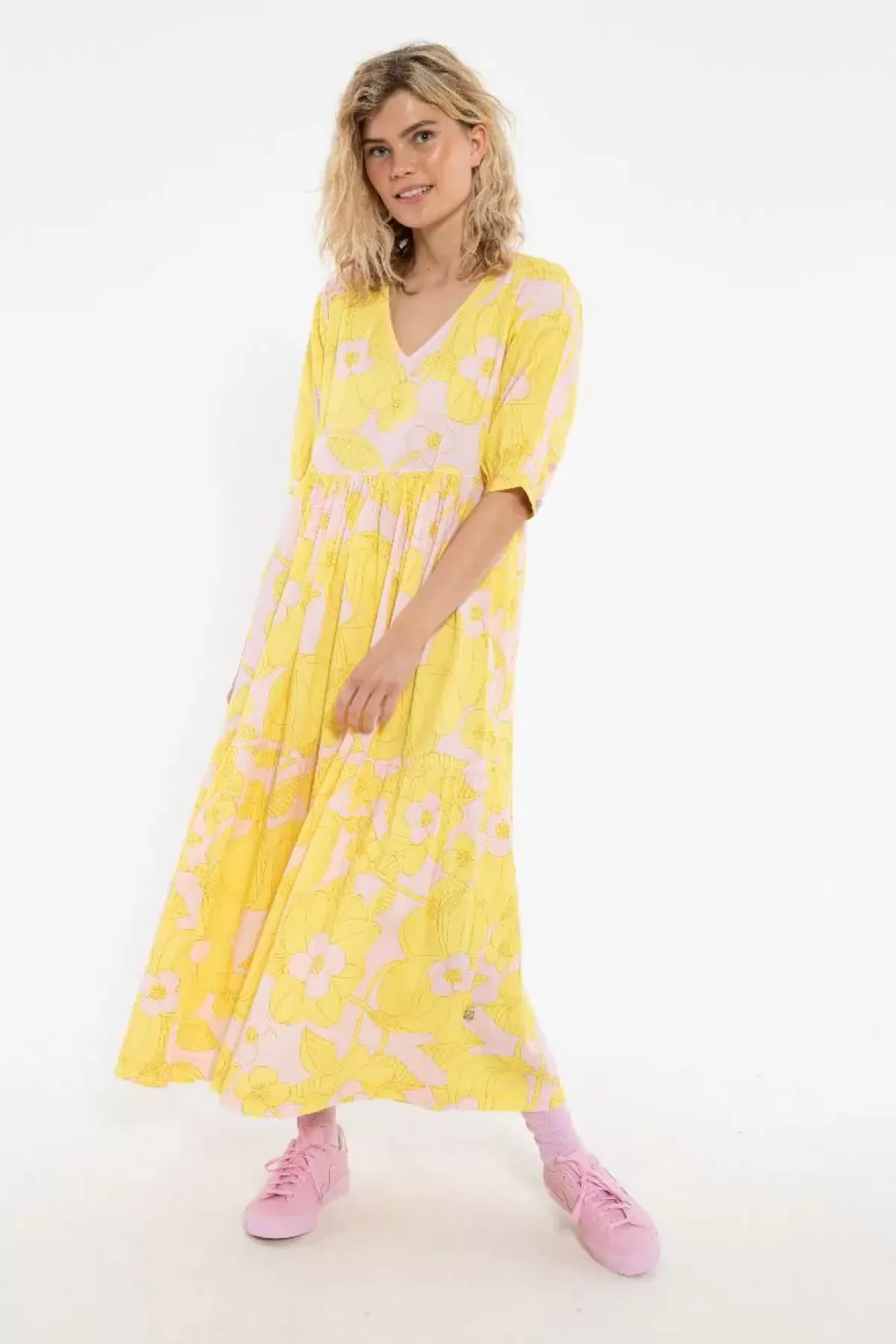 Danefæ Kleider>Danelavender Dress Light Pink Bloom Boom