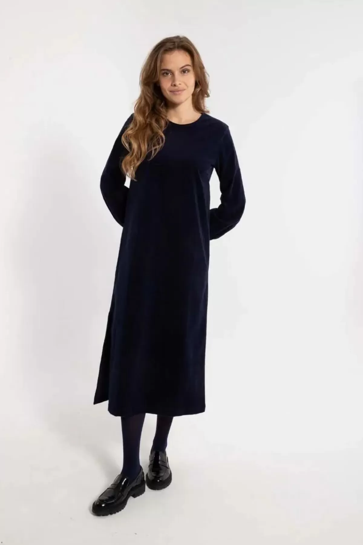 Danefæ Kleider>Danelegance Cord Stretch Dress Marine