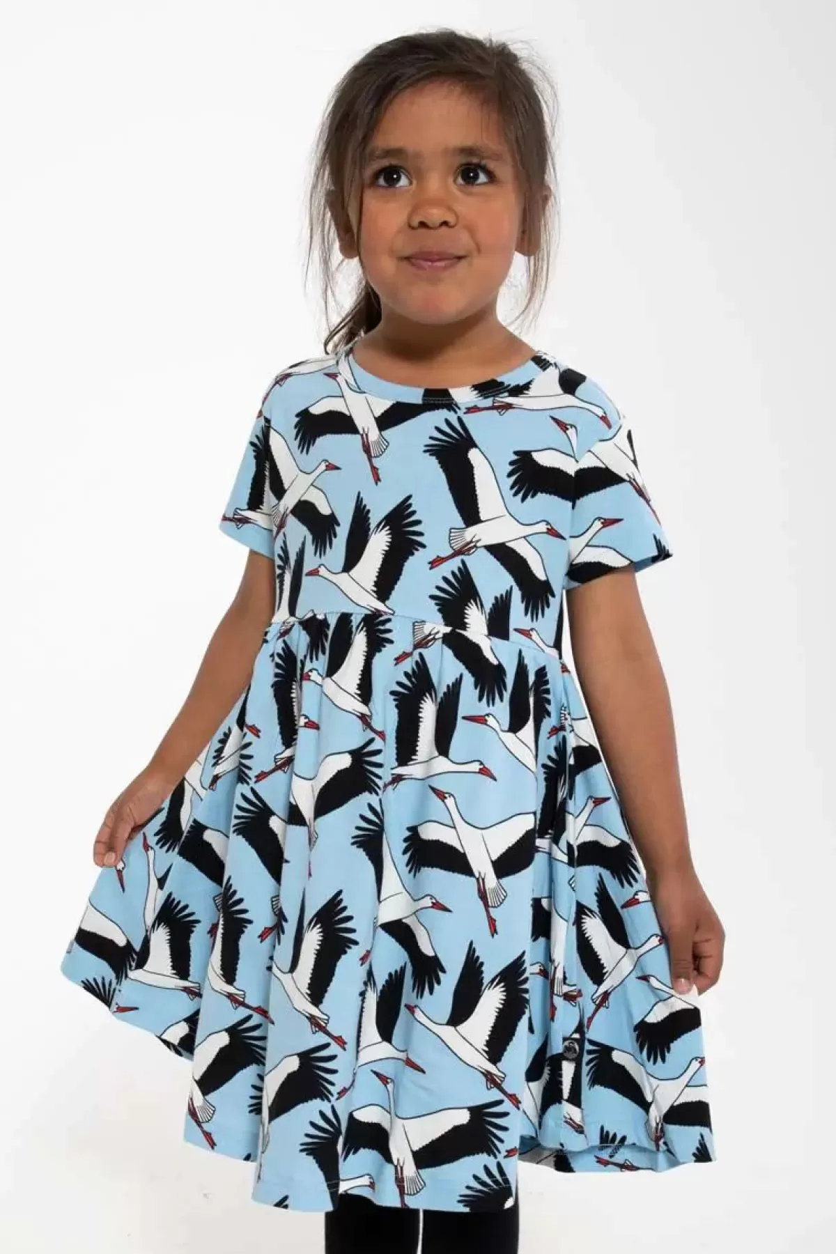 New Danelollipop Dress Ss Light Blue Stork Kinder Kleider