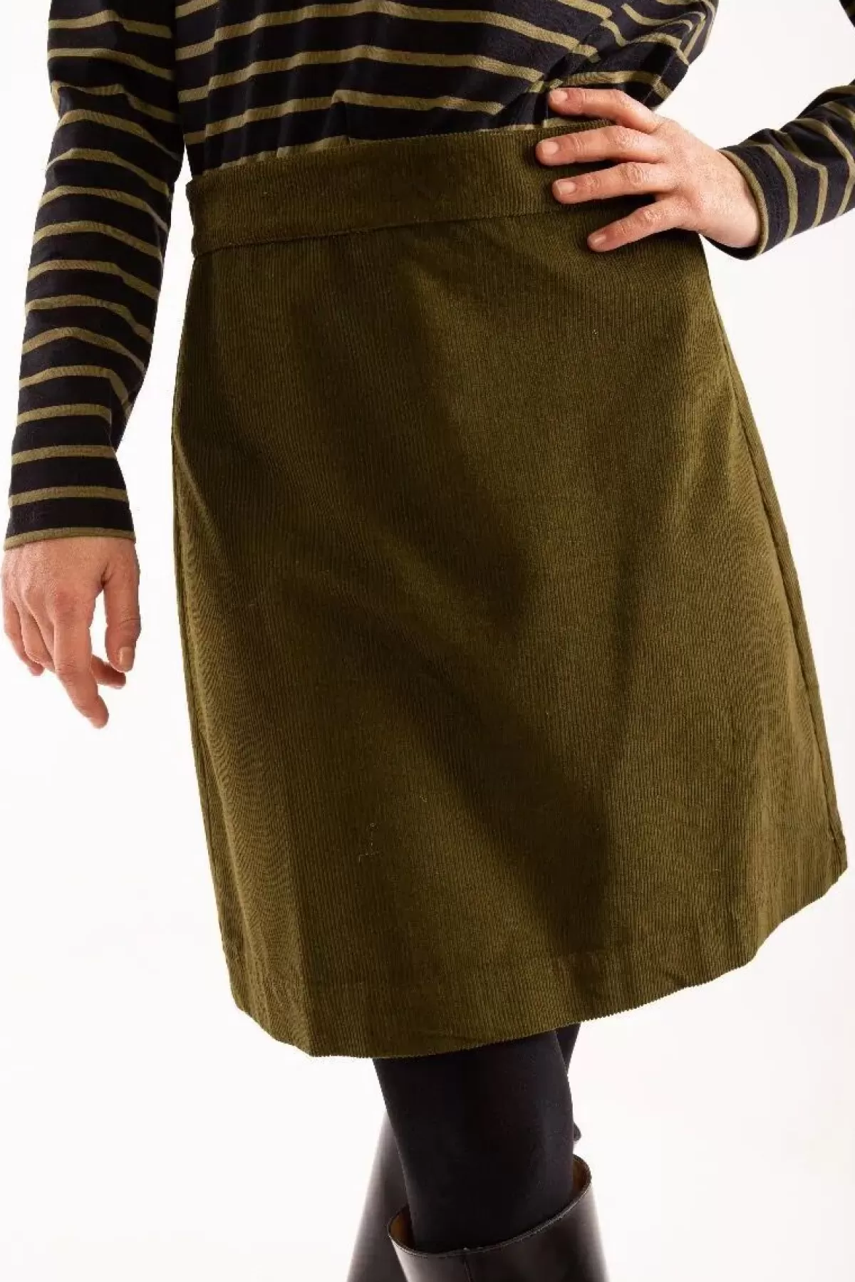 Danefæ Röcke>Danelondon Cord Skirt Olive