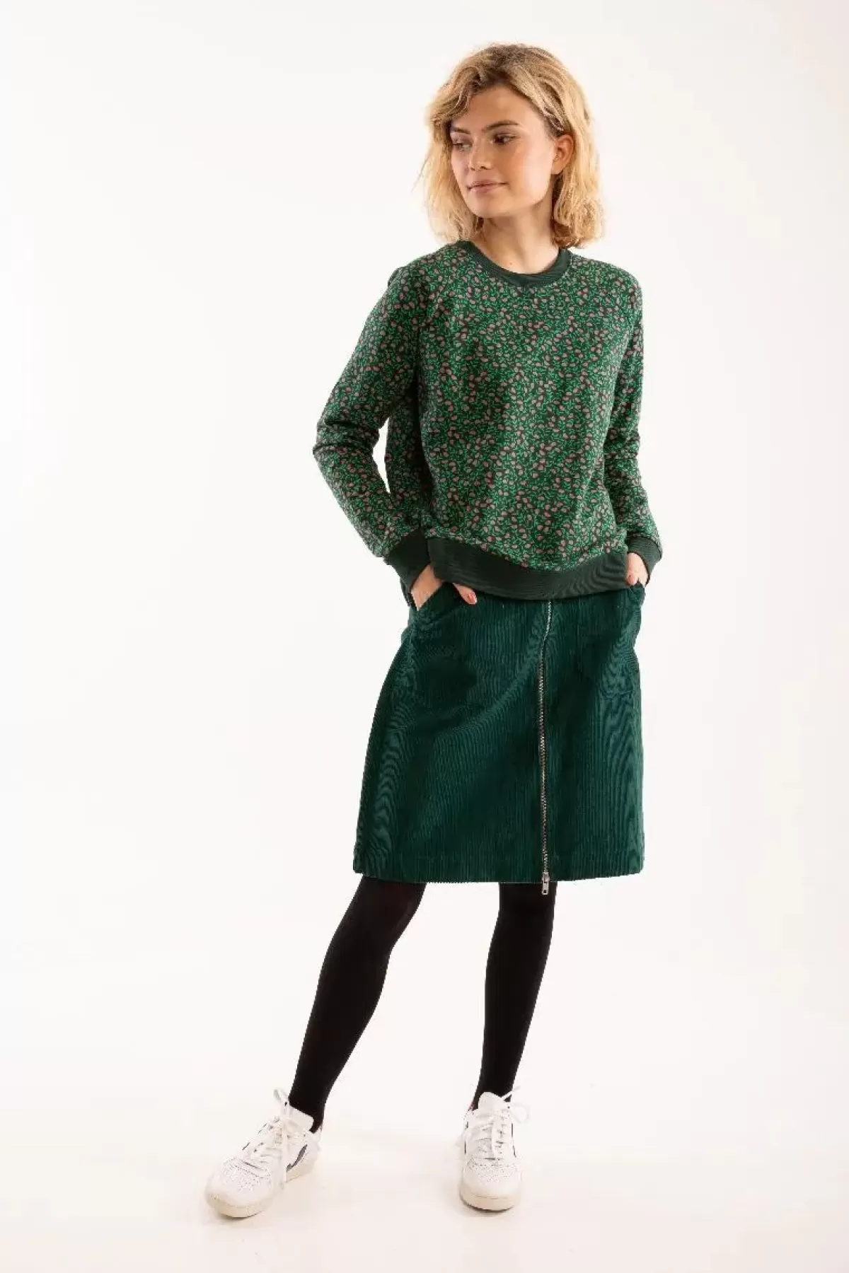 Danefæ Röcke>Danemadelaine Cord Skirt Bottle Green