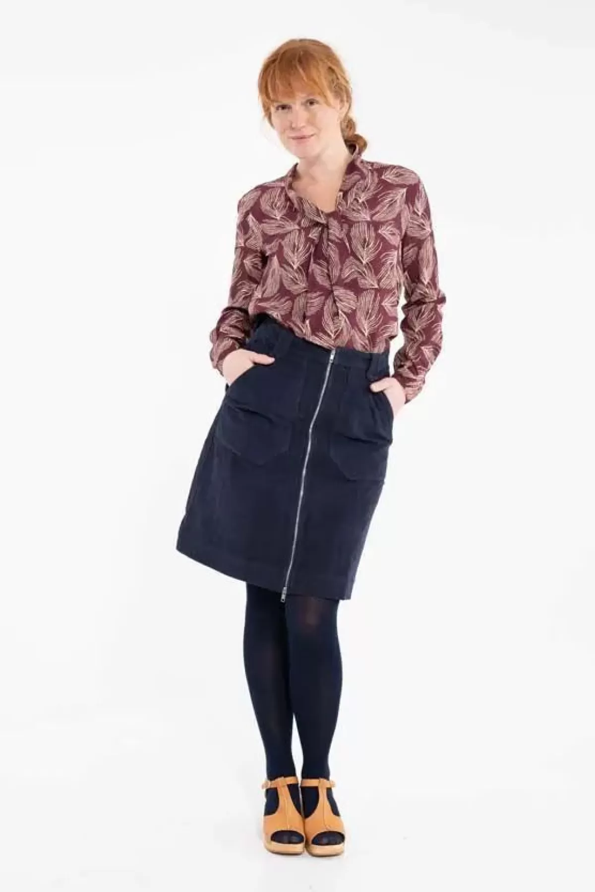 Danefæ Röcke>Danemadelaine Cord Skirt Dk Navy