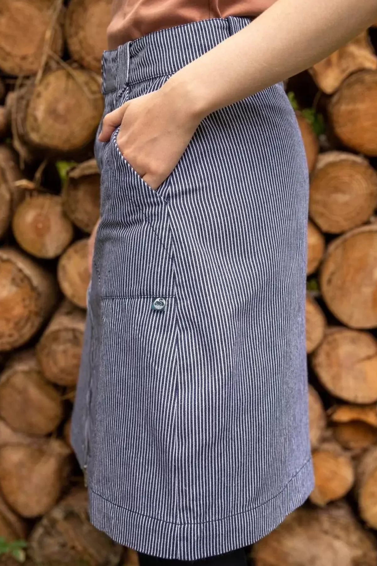 Danefæ Röcke>Danemadelaine Denim Skirt Milkboy Stripe