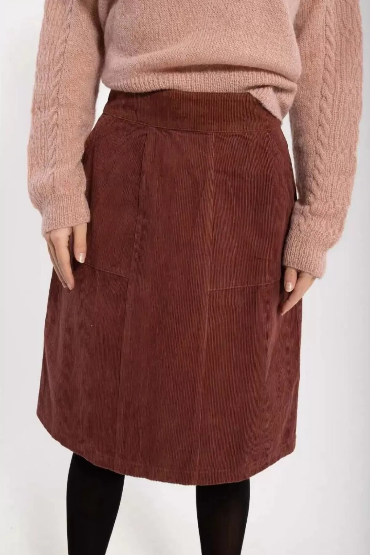 Danefæ Röcke>Danemaren Cord Skirt Beige Rose