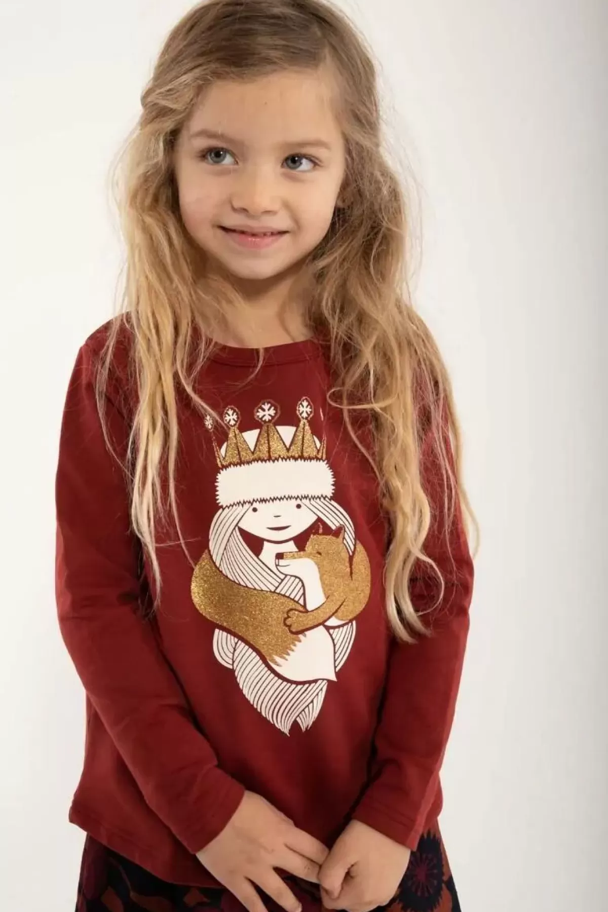 Store Danematador Sweat Red Wine Sne Prinsesse Kinder Sweatshirts