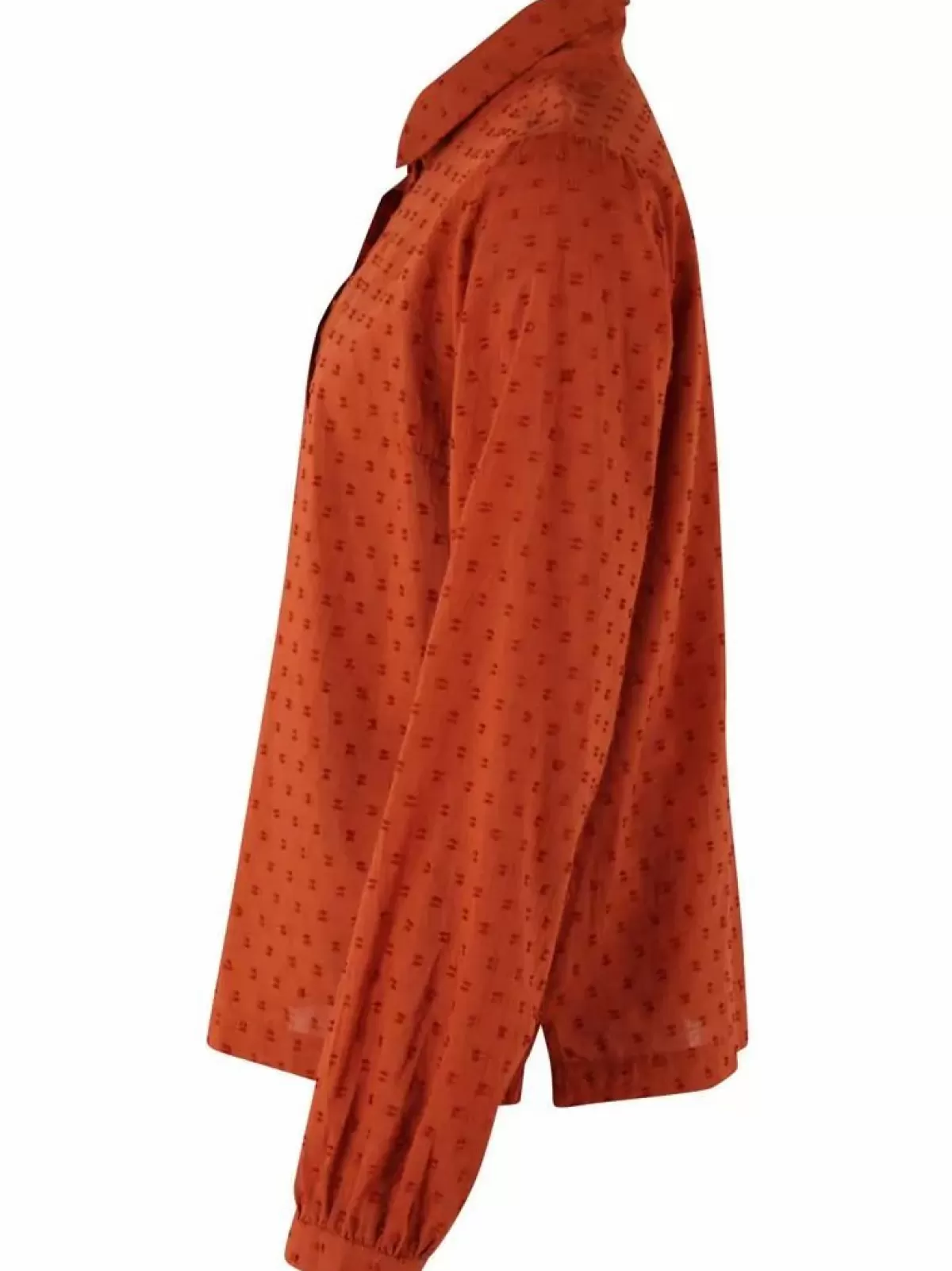 Danefæ Blusen>Danenovember Cotton Dot Shirt Rust