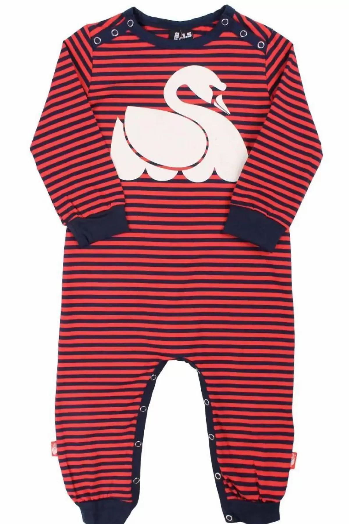 Shop Danerock Suit Navy/Bright Red Swan Baby Strampler