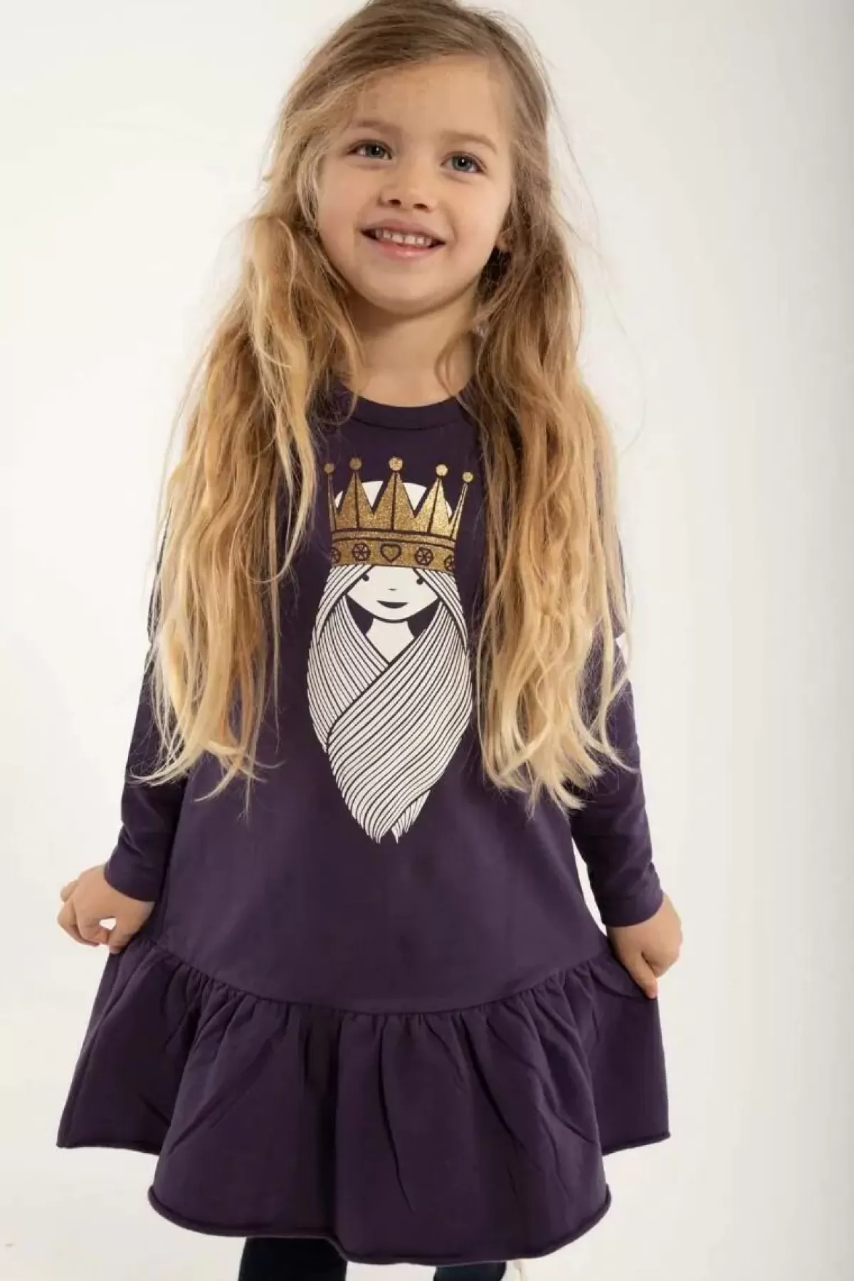 Fashion Daneshibuya Dress Black Mauve Prinsesse Kinder Kleider