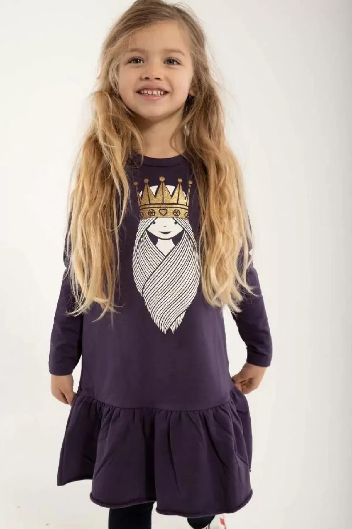 Fashion Daneshibuya Dress Black Mauve Prinsesse Kinder Kleider