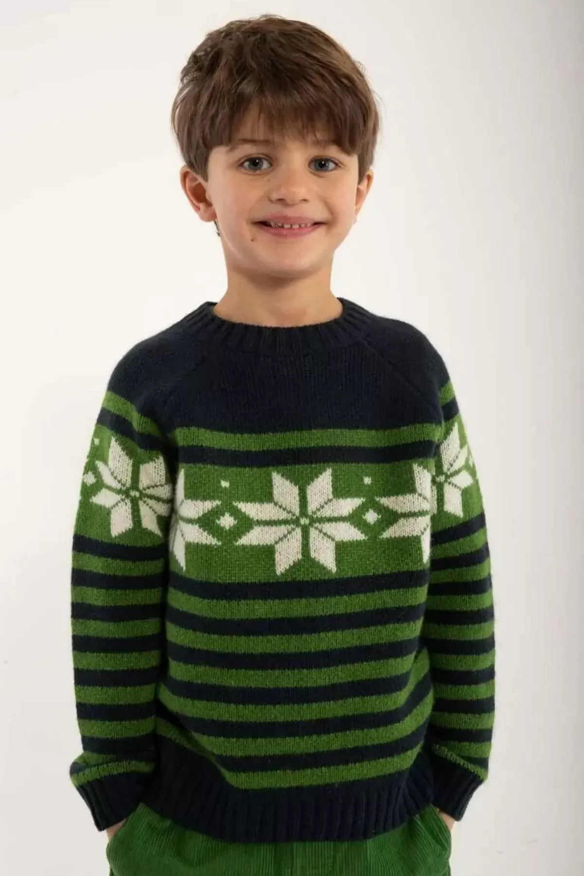 Clearance Daneslalom Sweater Dk Navy/Fall Jungle/Chalk Kinder Alles Aus Strick