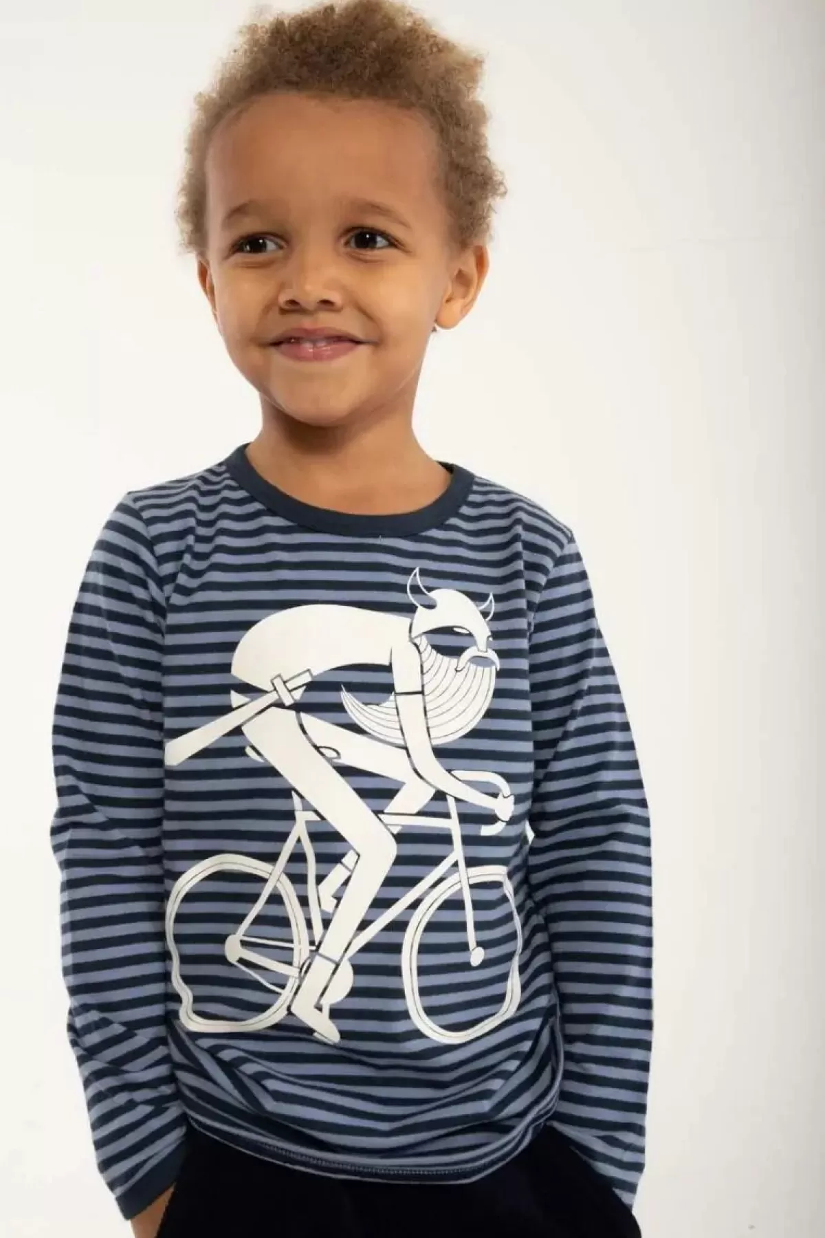 New Danesophus Tee Porcelaine/Dk Navy Biking Viking Kinder Hemden Und Shirts