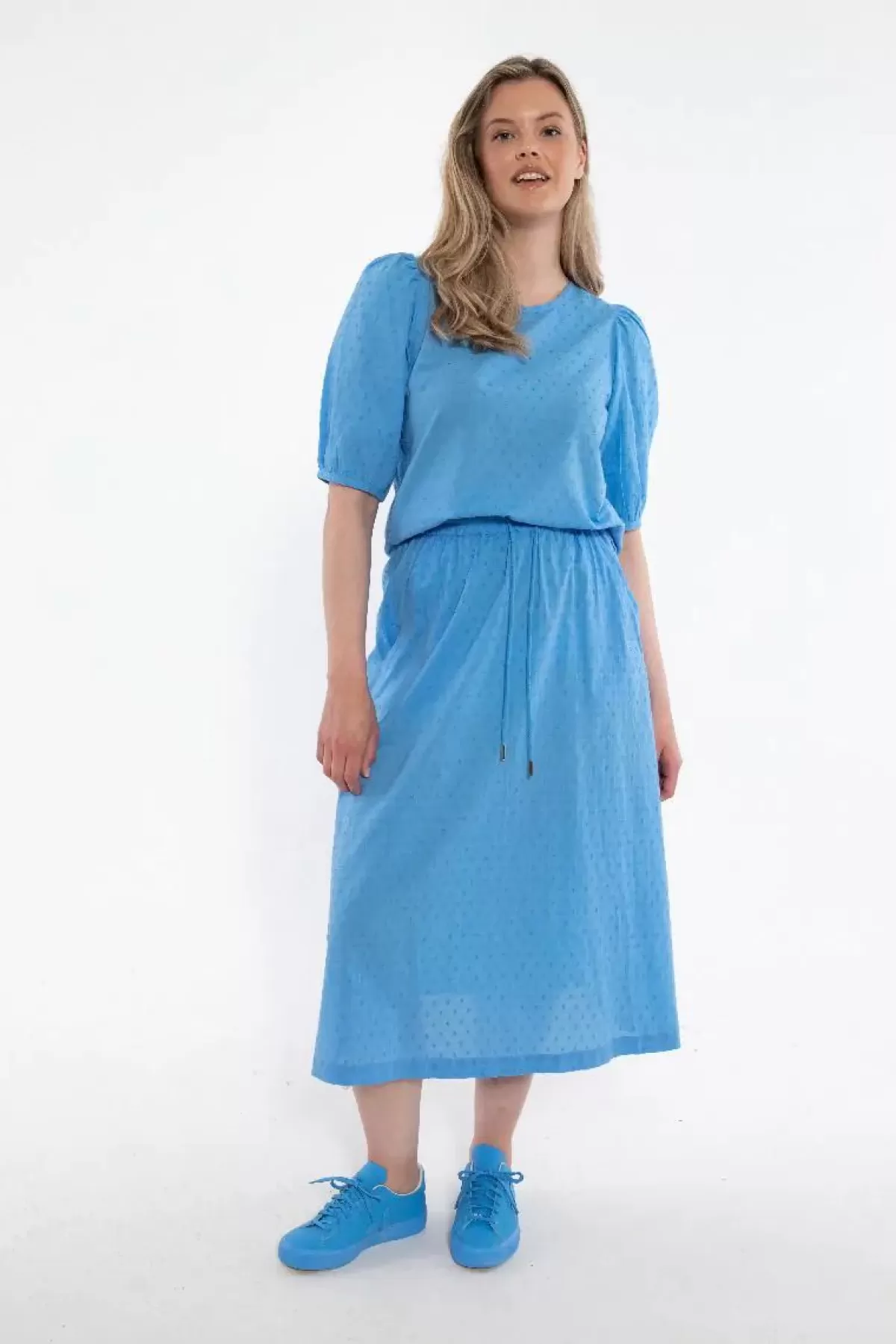 Danefæ Röcke>Danespresso Cotton Dot Skirt Ice Blue