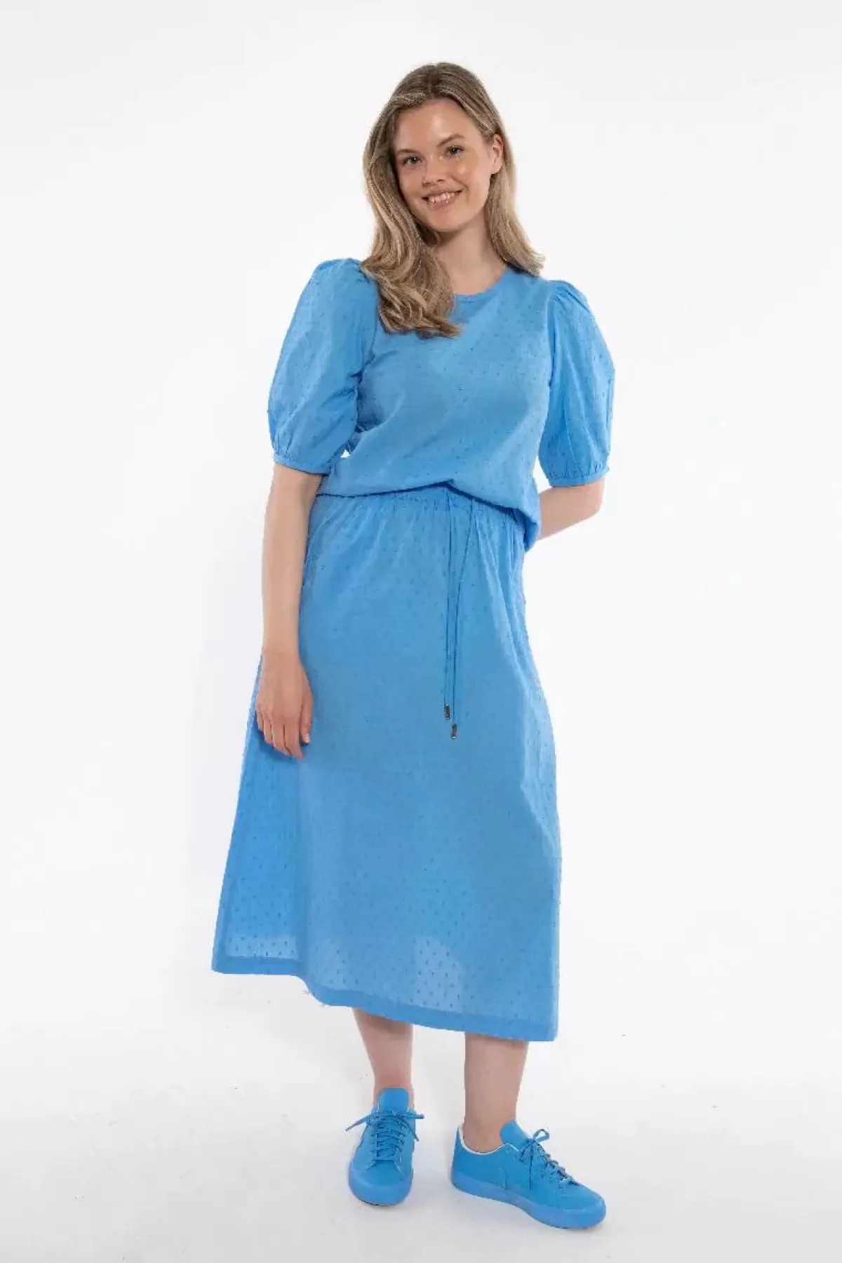 Danefæ Röcke>Danespresso Cotton Dot Skirt Ice Blue