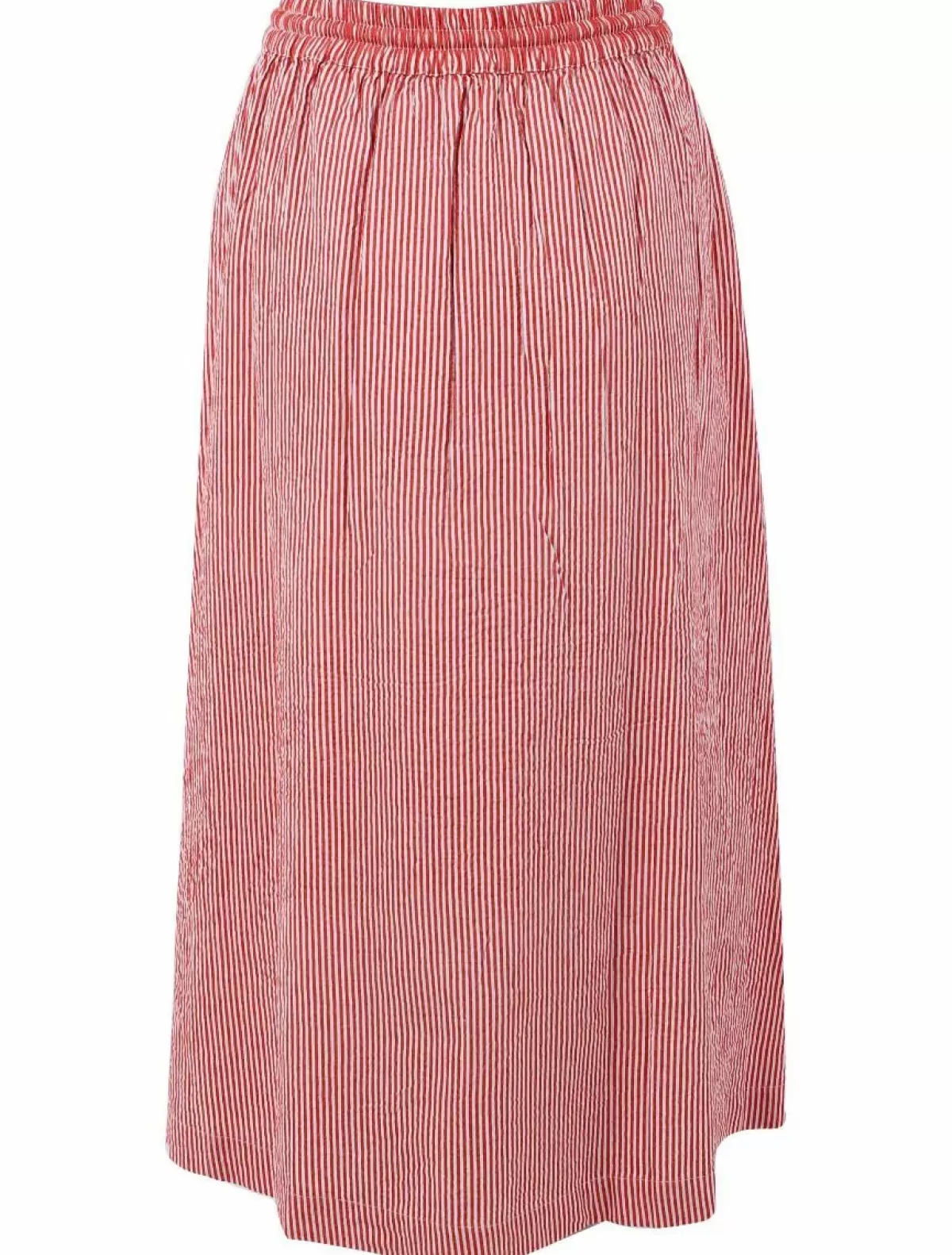 Danefæ Röcke>Danespresso Searsucker Skirt Bright Red/Chalk