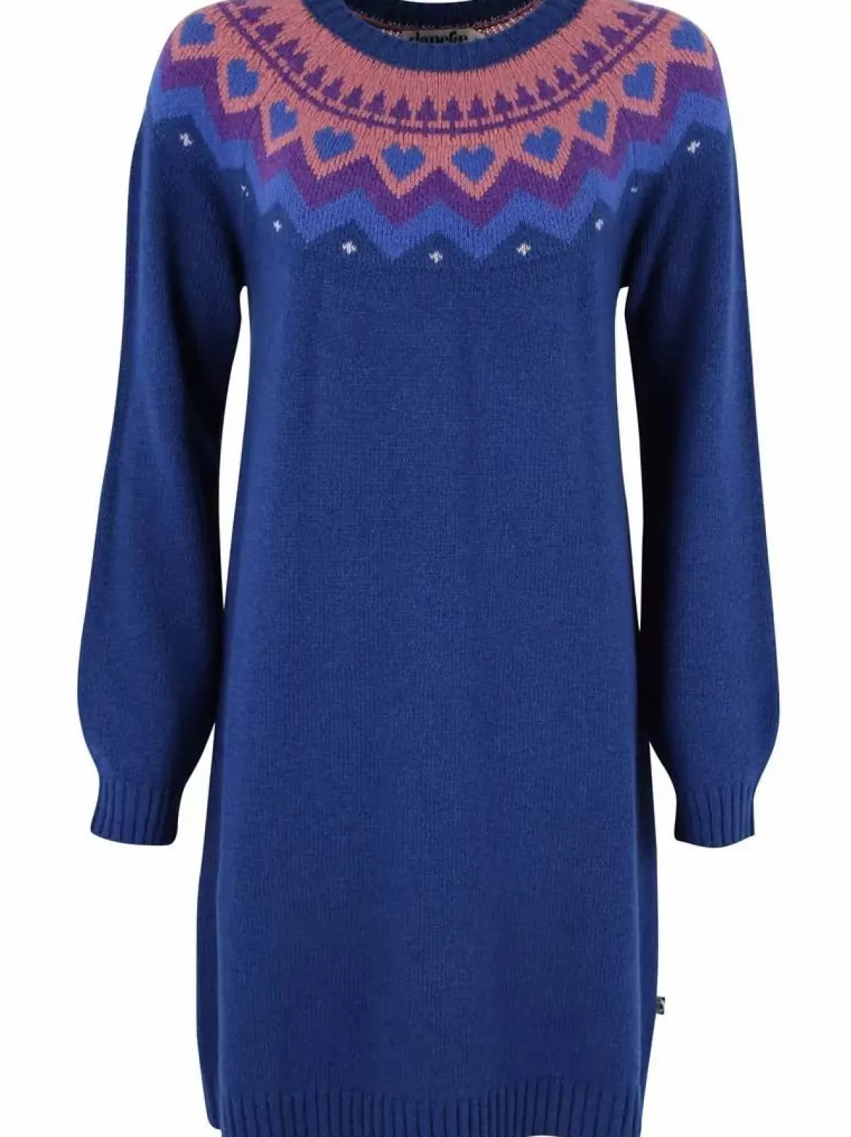 Danefæ Kleider>Danesukkertop Wool Sweater Dress Deep Marine