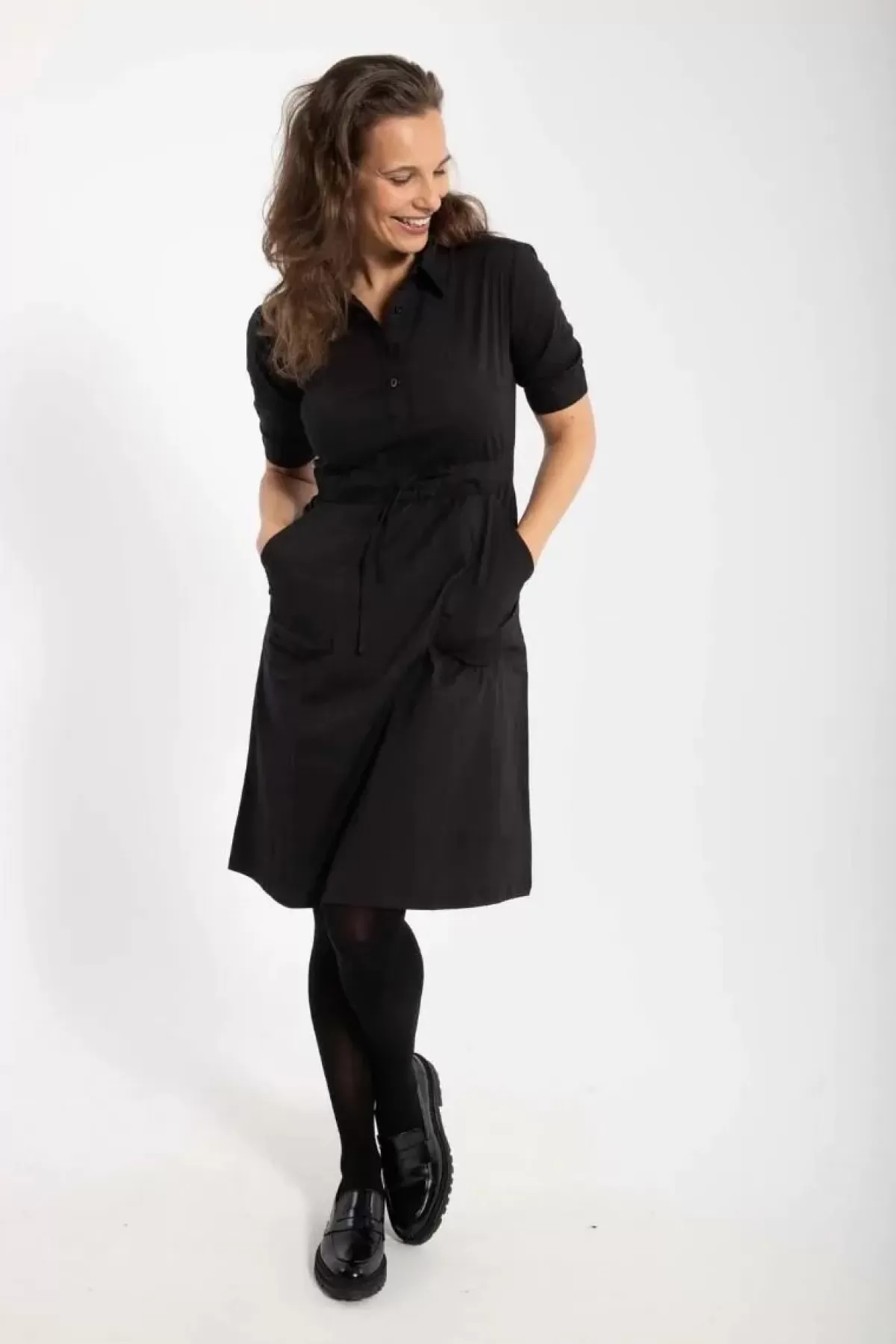 Danefæ Kleider>Danesusanne Poplin Dress Black