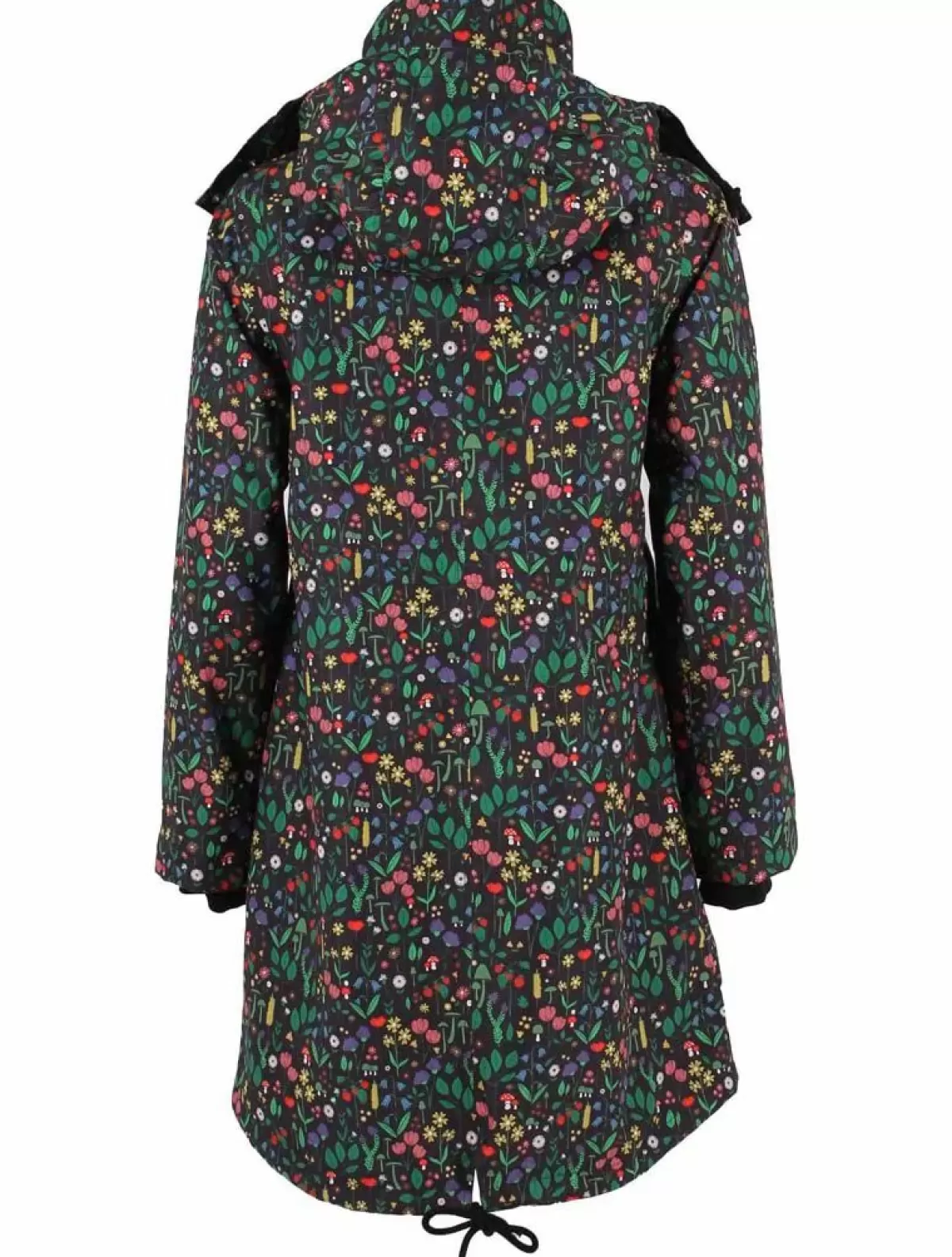 Danefæ Übergangsjacken>Daneturell Midseason Coat Black Botanical