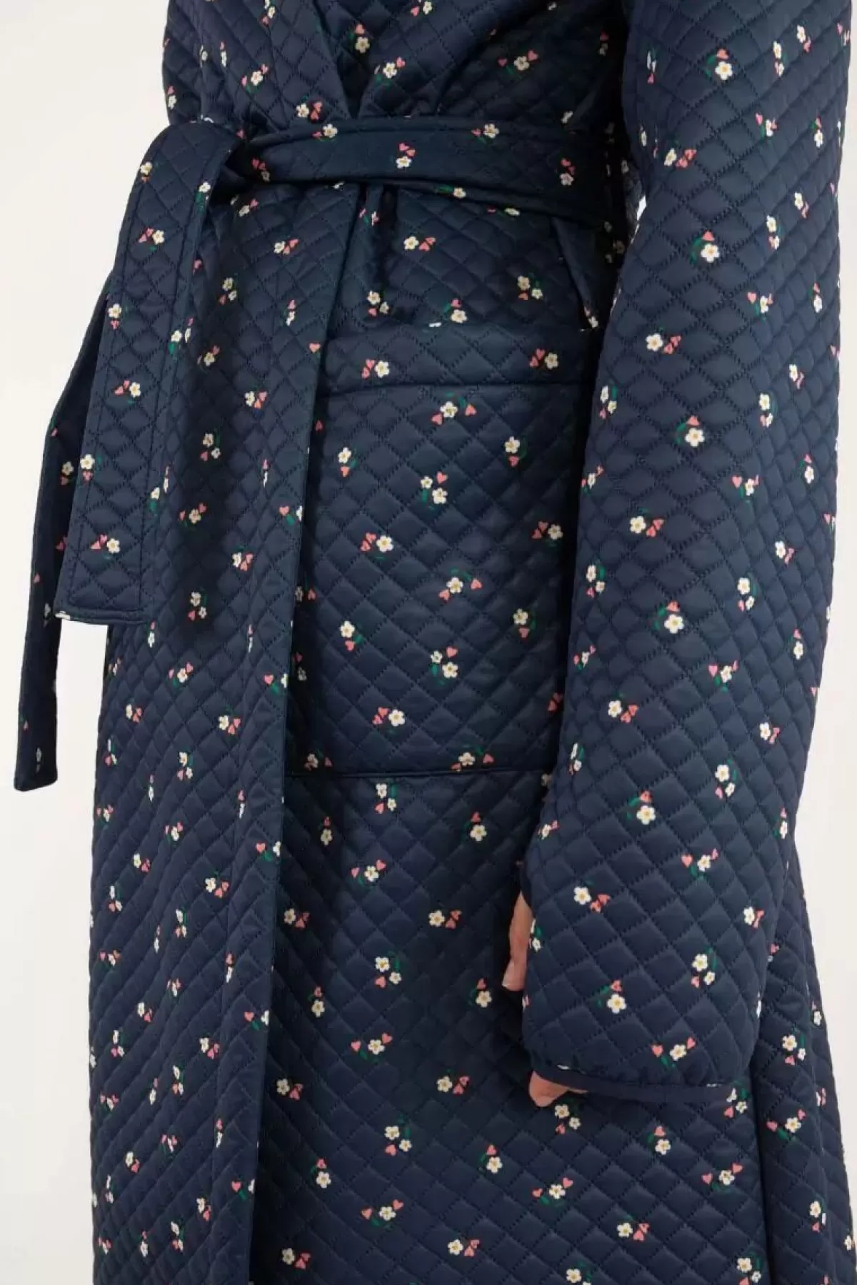 Danefæ Winter-Bademäntel>Daneviking Robe Navy Mini Flower