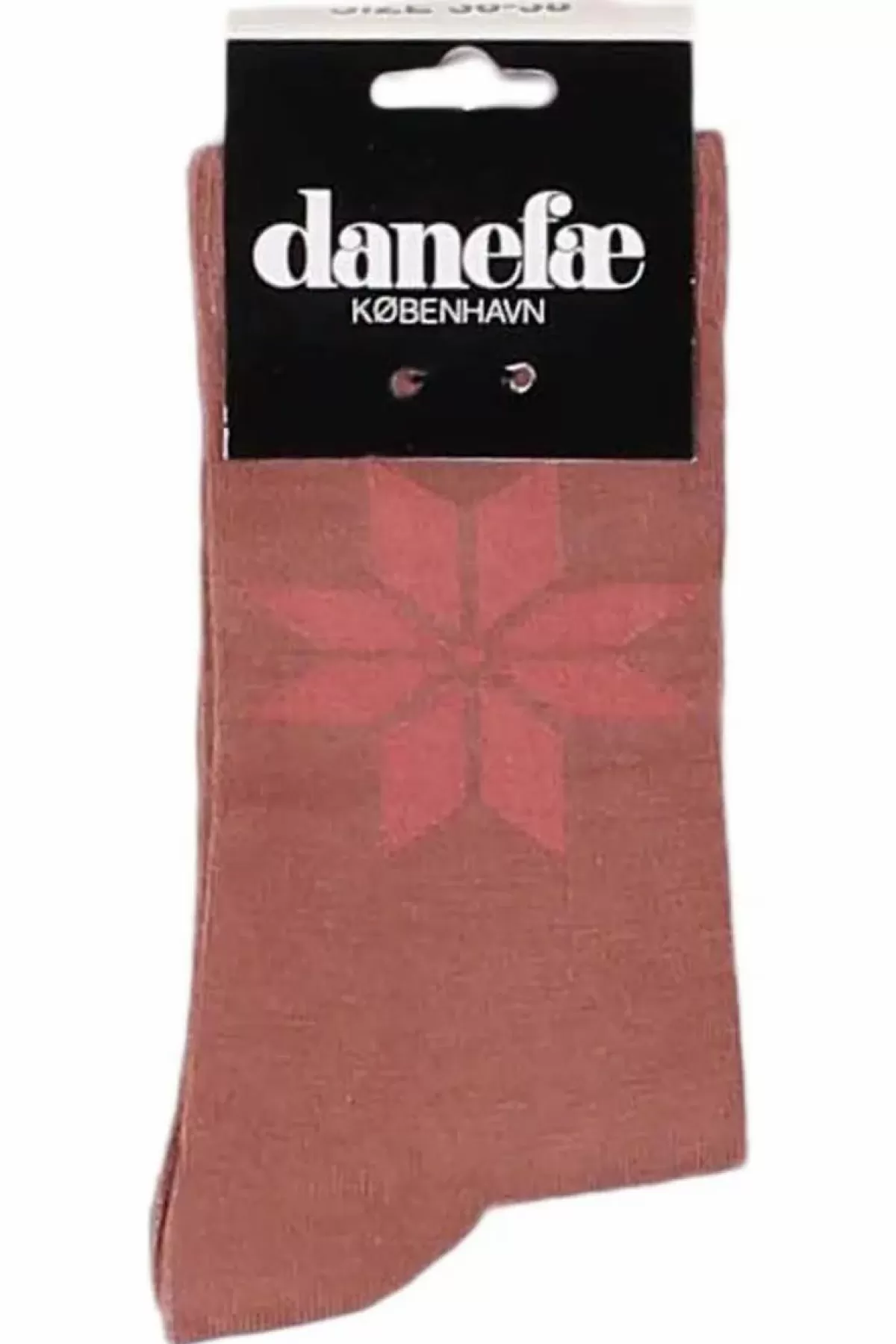 Danefæ Socken Und Strümpfe>Danewalk With Me Socks Beige Rose/Old Rose Snowflakes