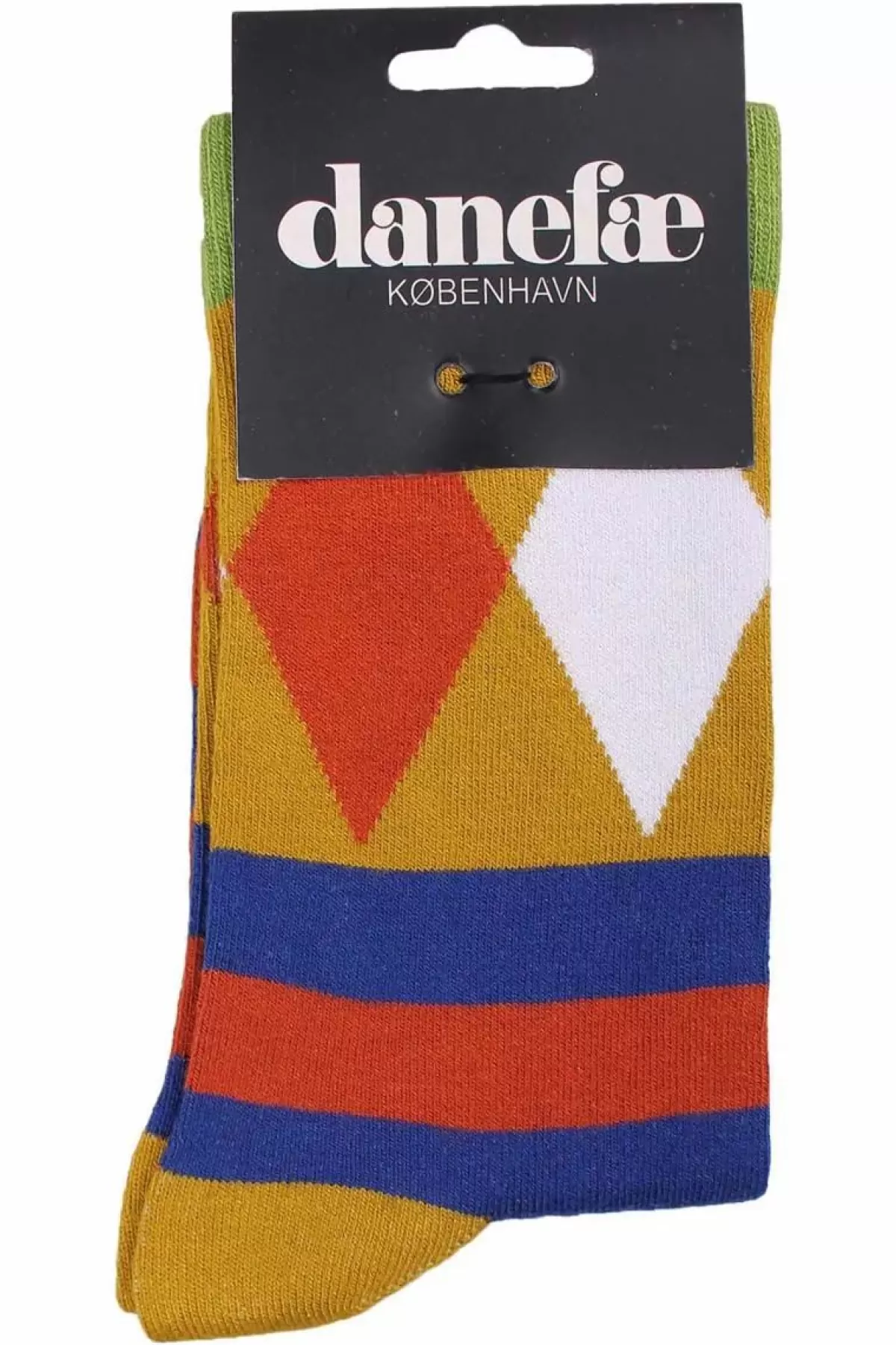 Danefæ Socken Und Strümpfe>Danewalk With Me Socks Deep Marine/Rust Diamonds