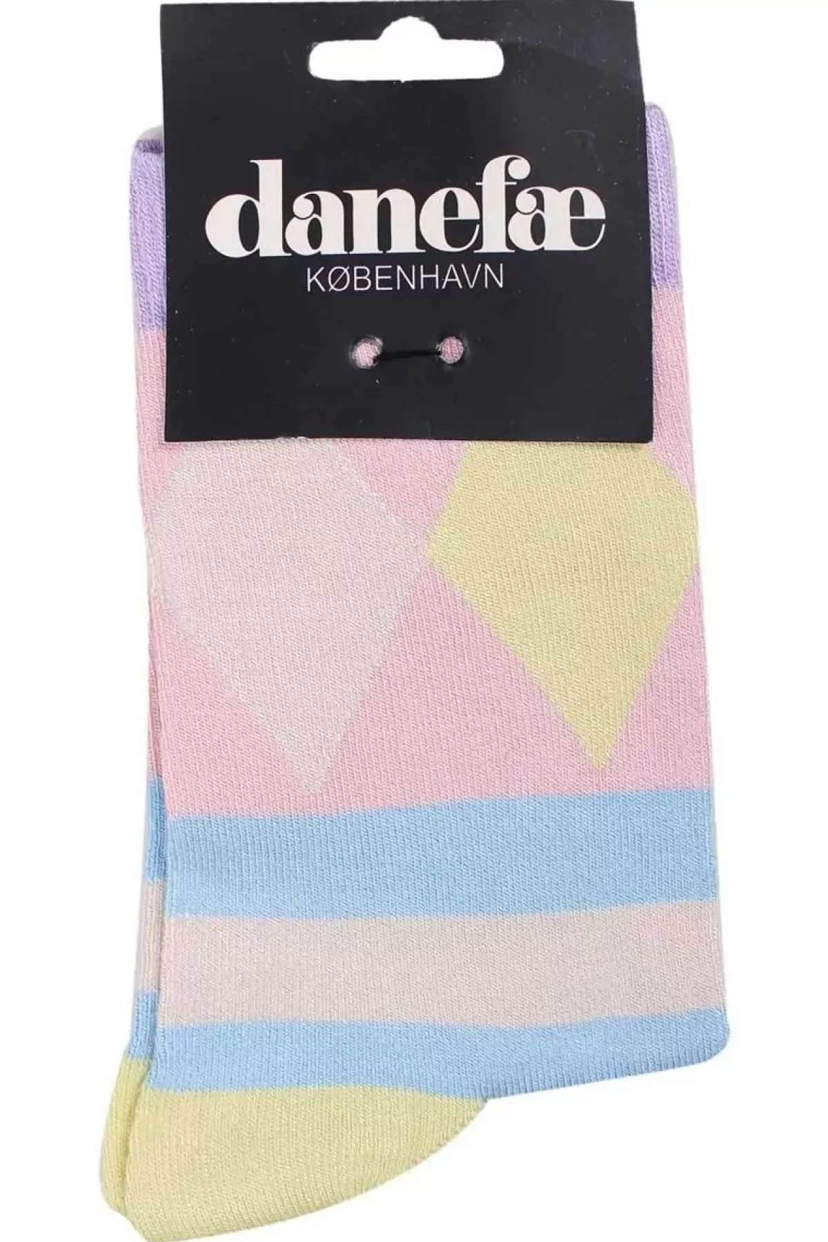 Danefæ Socken Und Strümpfe>Danewalk With Me Socks Lt Blue/Offwhite Diamonds