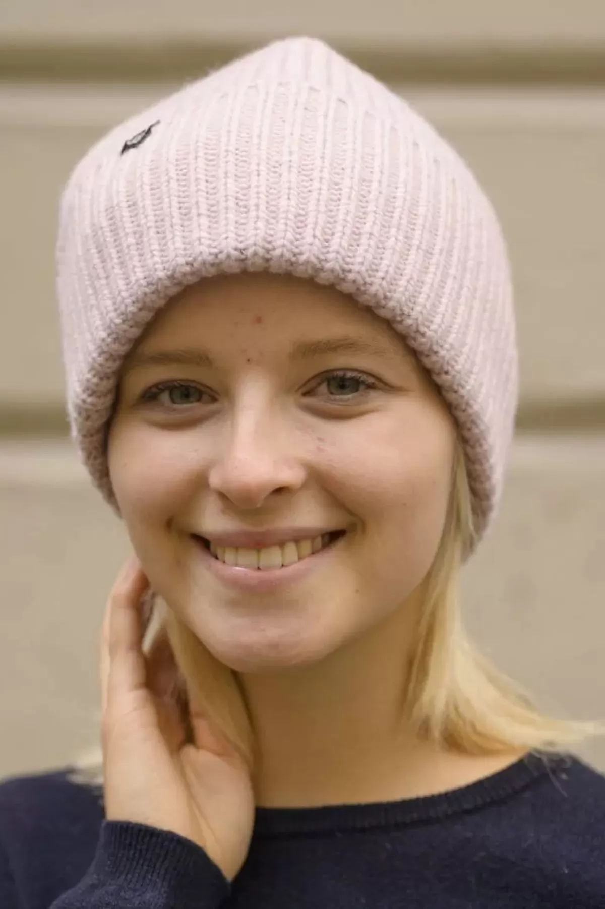 Danefæ Mützen/Hute>Danewarm Thoughts Merino Beanie Powder Pink